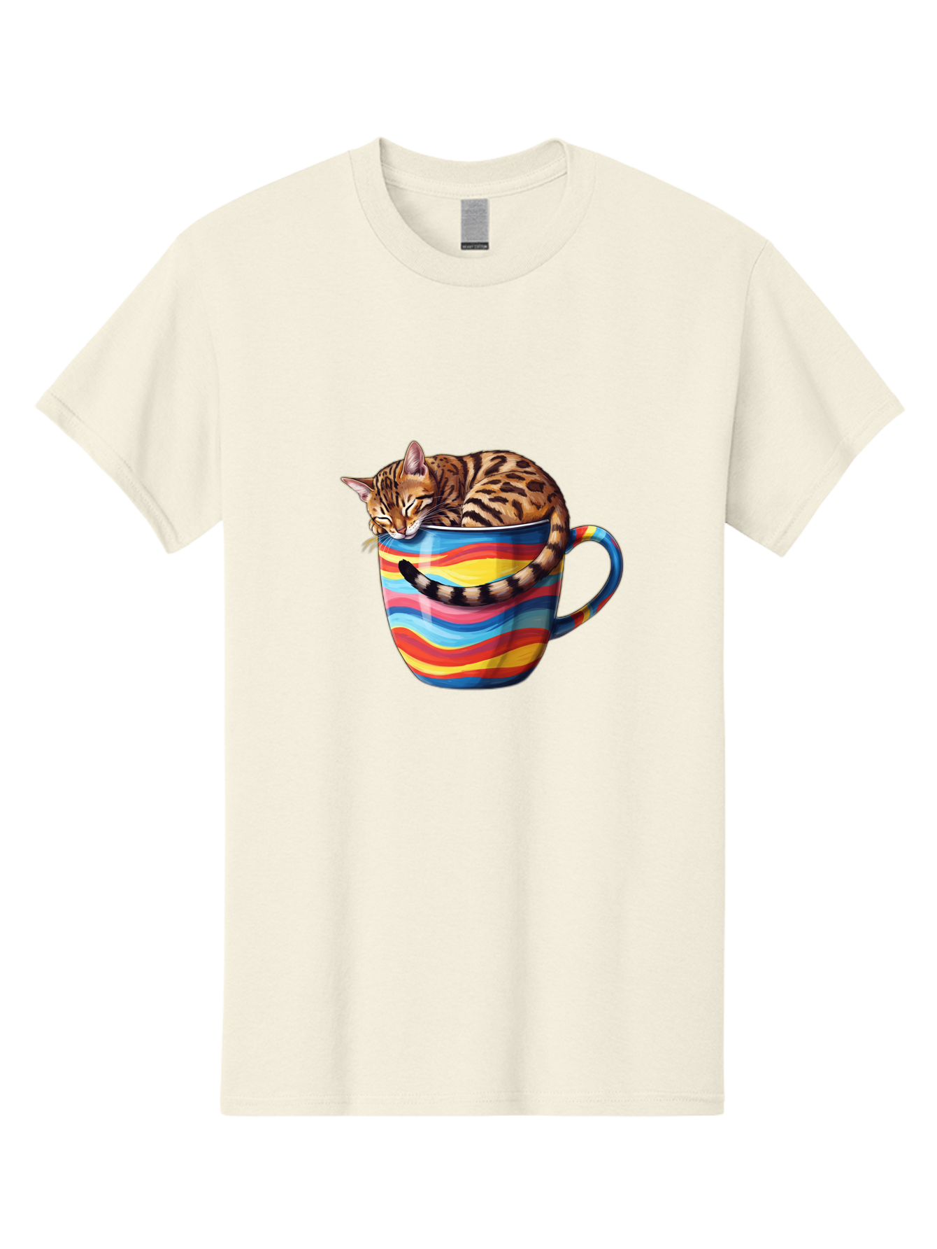 Cat-In-Coffee-Cup-2 Men'S Graphic Tee, 100% Cotton, Comfortable Casual Summer Wear, Machine Washable, Vintage Camera, Old Camera, Antique Camera, Black Camera, Classic Photography, Photography Equipment, Nostalgic Device, Film Camera, Bak194