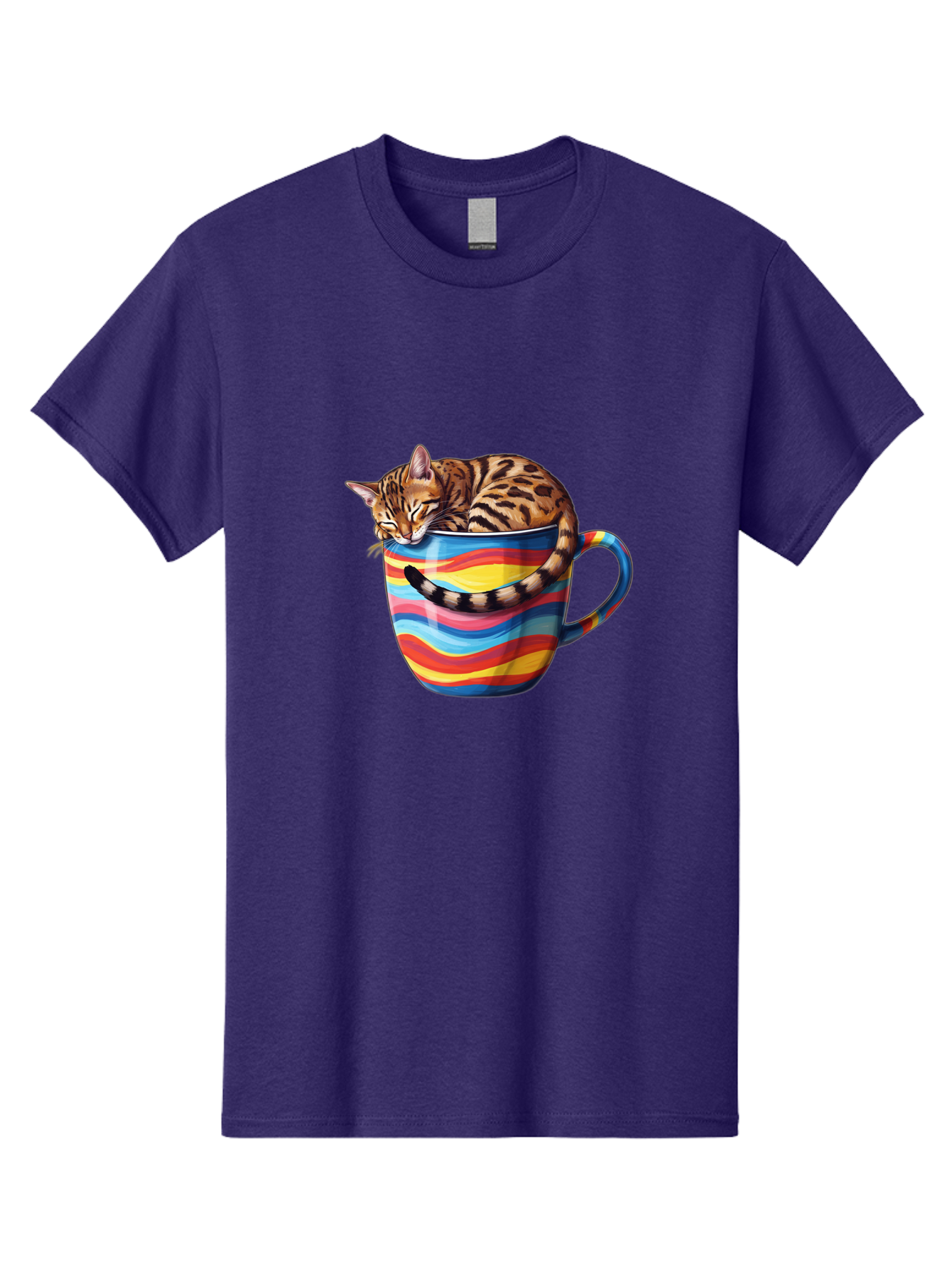Cat-In-Coffee-Cup-2 Men'S Graphic Tee, 100% Cotton, Comfortable Casual Summer Wear, Machine Washable, Vintage Camera, Old Camera, Antique Camera, Black Camera, Classic Photography, Photography Equipment, Nostalgic Device, Film Camera, Bak194