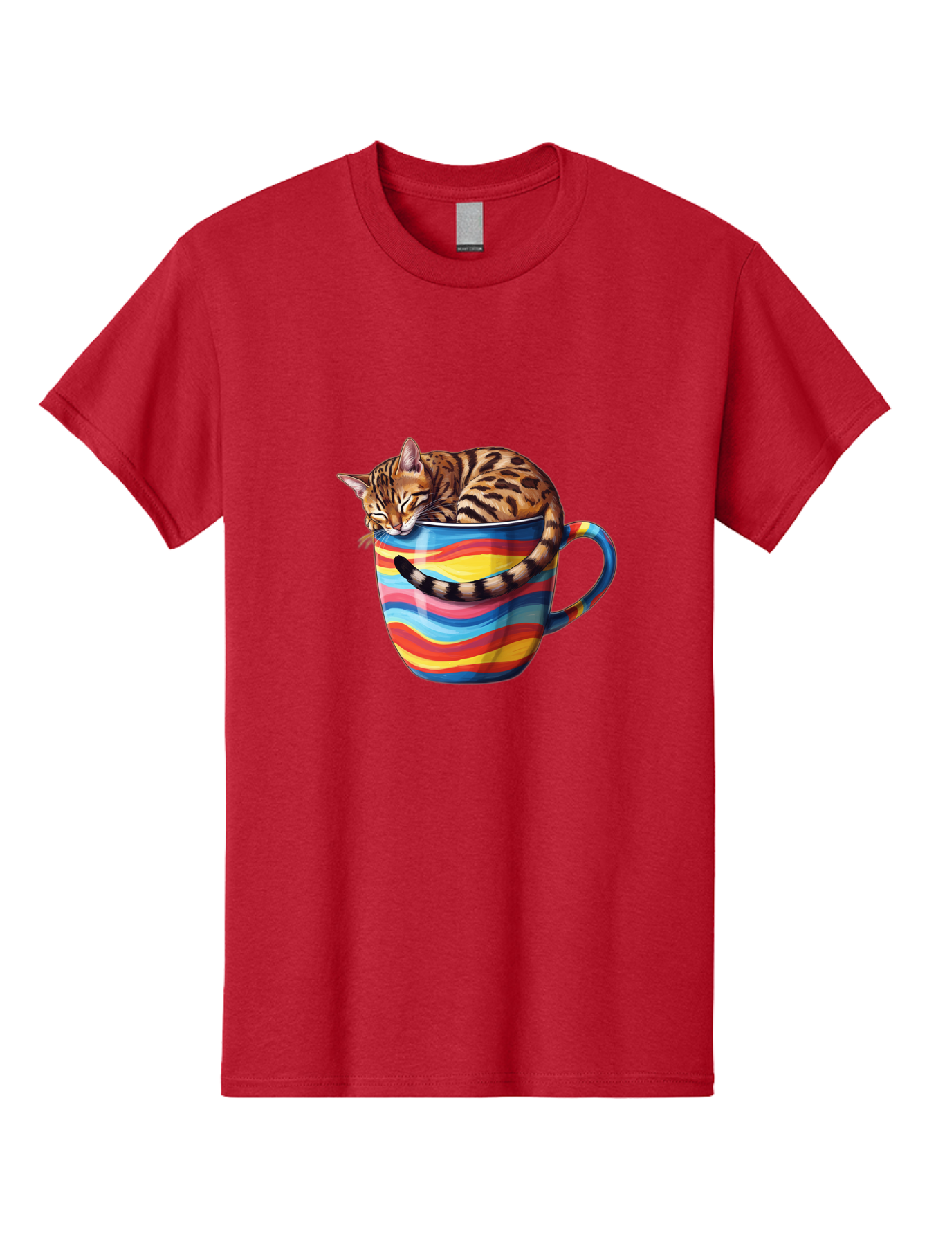 Cat-In-Coffee-Cup-2 Men'S Graphic Tee, 100% Cotton, Comfortable Casual Summer Wear, Machine Washable, Vintage Camera, Old Camera, Antique Camera, Black Camera, Classic Photography, Photography Equipment, Nostalgic Device, Film Camera, Bak194