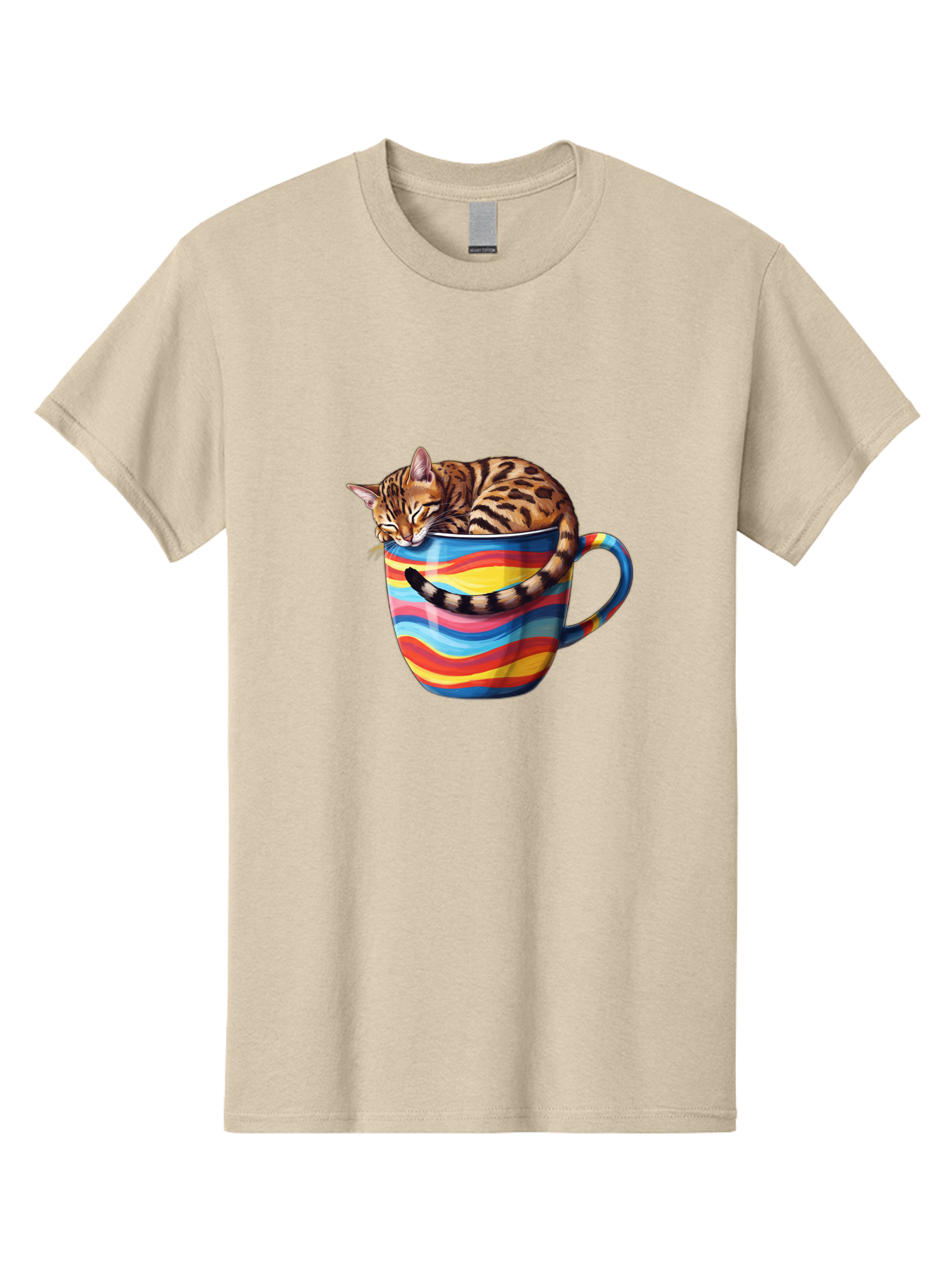 Cat-In-Coffee-Cup-2 Men'S Graphic Tee, 100% Cotton, Comfortable Casual Summer Wear, Machine Washable, Vintage Camera, Old Camera, Antique Camera, Black Camera, Classic Photography, Photography Equipment, Nostalgic Device, Film Camera, Bak194