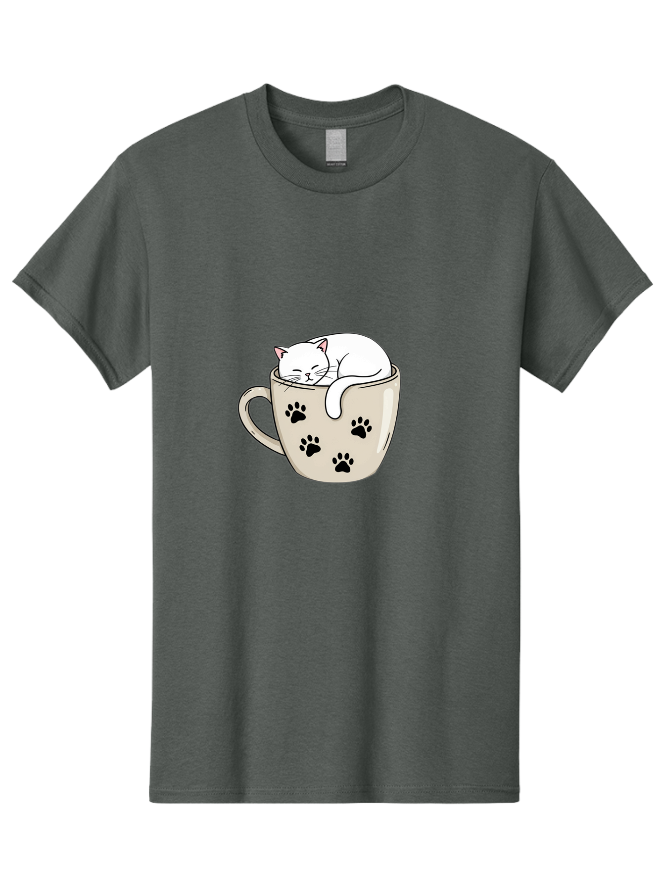 Cat-In-Coffee-Cup Men'S Graphic Tee, 100% Cotton, Comfortable Casual Summer Wear, Machine Washable, Vintage Camera, Old Camera, Antique Camera, Black Camera, Classic Photography, Photography Equipment, Nostalgic Device, Film Camera, Camera Art Bak196