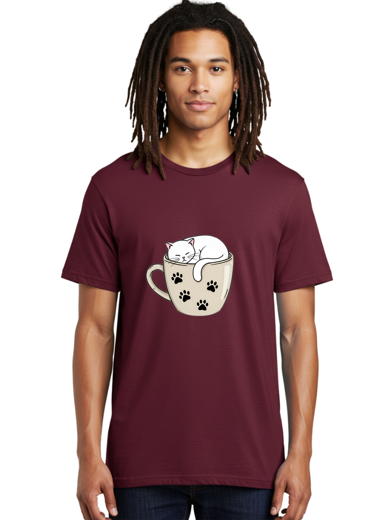 Cat-In-Coffee-Cup Men'S Graphic Tee, 100% Cotton, Comfortable Casual Summer Wear, Machine Washable, Vintage Camera, Old Camera, Antique Camera, Black Camera, Classic Photography, Photography Equipment, Nostalgic Device, Film Camera, Camera Art Bak196