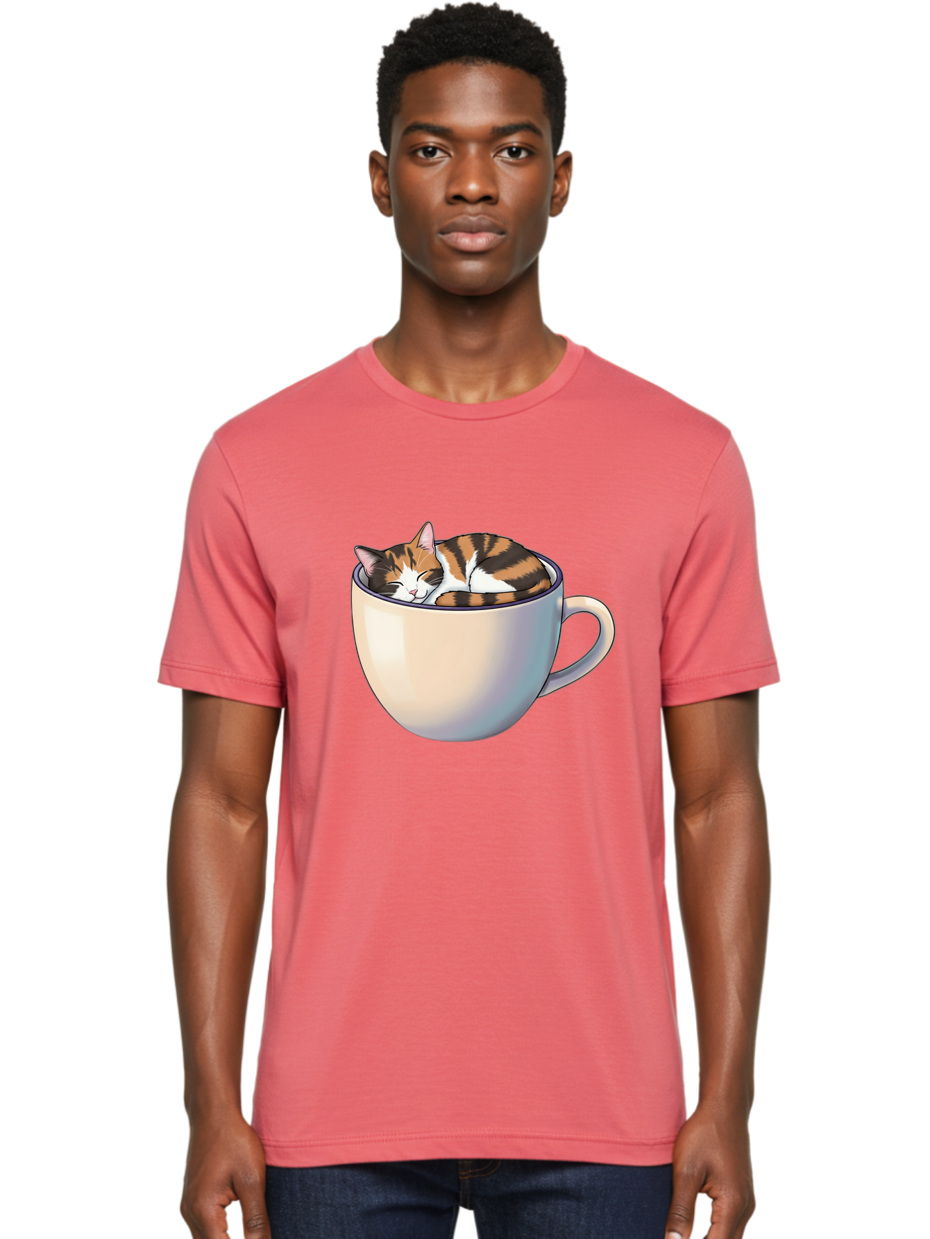 Cat-In-Cup Men'S Graphic Tee, 100% Cotton, Comfortable Casual Summer Wear, Machine Washable, Vintage Camera, Old Camera, Antique Camera, Black Camera, Classic Photography, Photography Equipment, Nostalgic Device, Film Camera, Camera Art Bak197