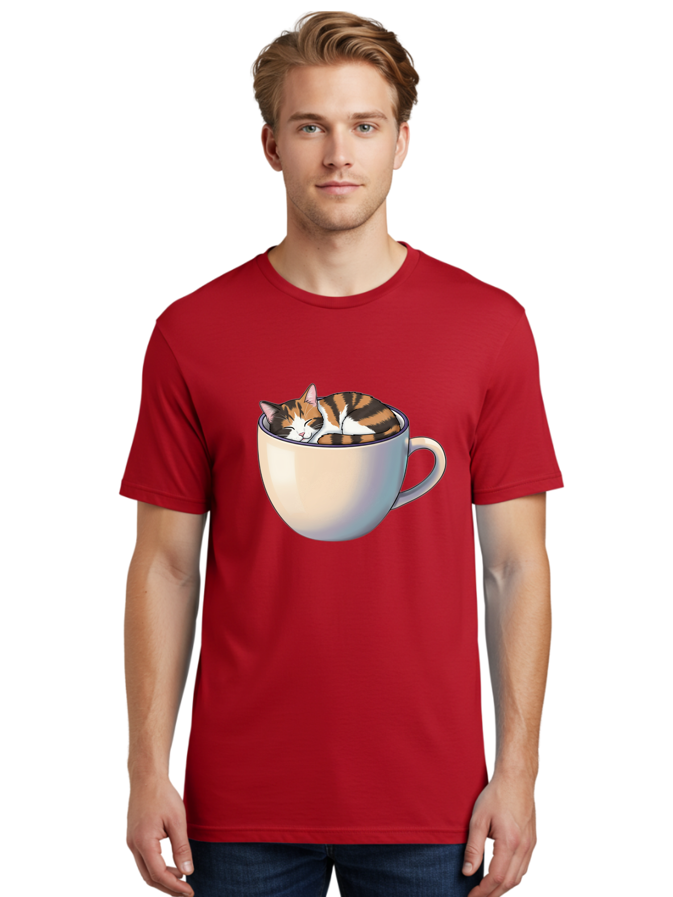 Cat-In-Cup Men'S Graphic Tee, 100% Cotton, Comfortable Casual Summer Wear, Machine Washable, Vintage Camera, Old Camera, Antique Camera, Black Camera, Classic Photography, Photography Equipment, Nostalgic Device, Film Camera, Camera Art Bak197