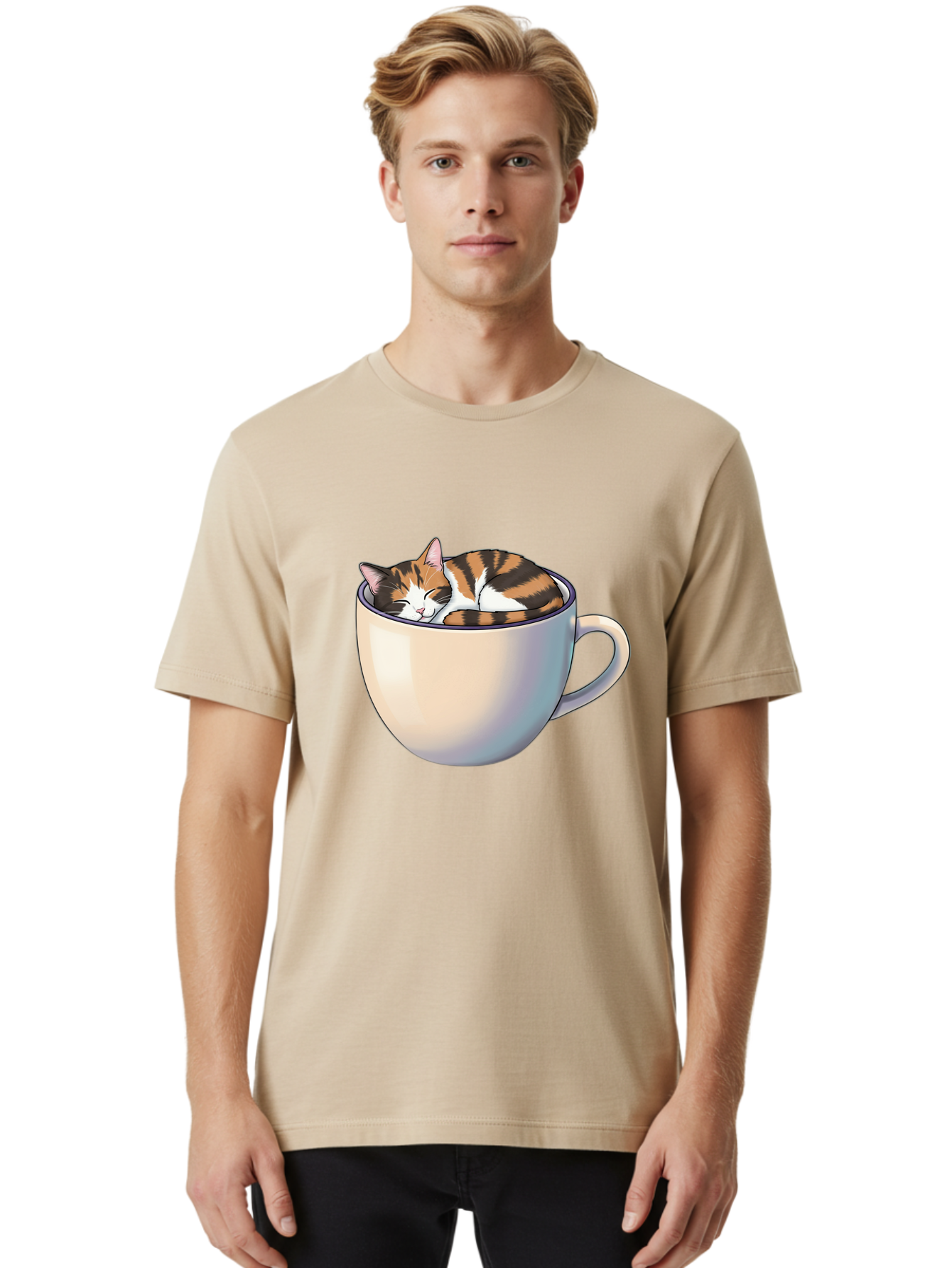 Cat-In-Cup Men'S Graphic Tee, 100% Cotton, Comfortable Casual Summer Wear, Machine Washable, Vintage Camera, Old Camera, Antique Camera, Black Camera, Classic Photography, Photography Equipment, Nostalgic Device, Film Camera, Camera Art Bak197