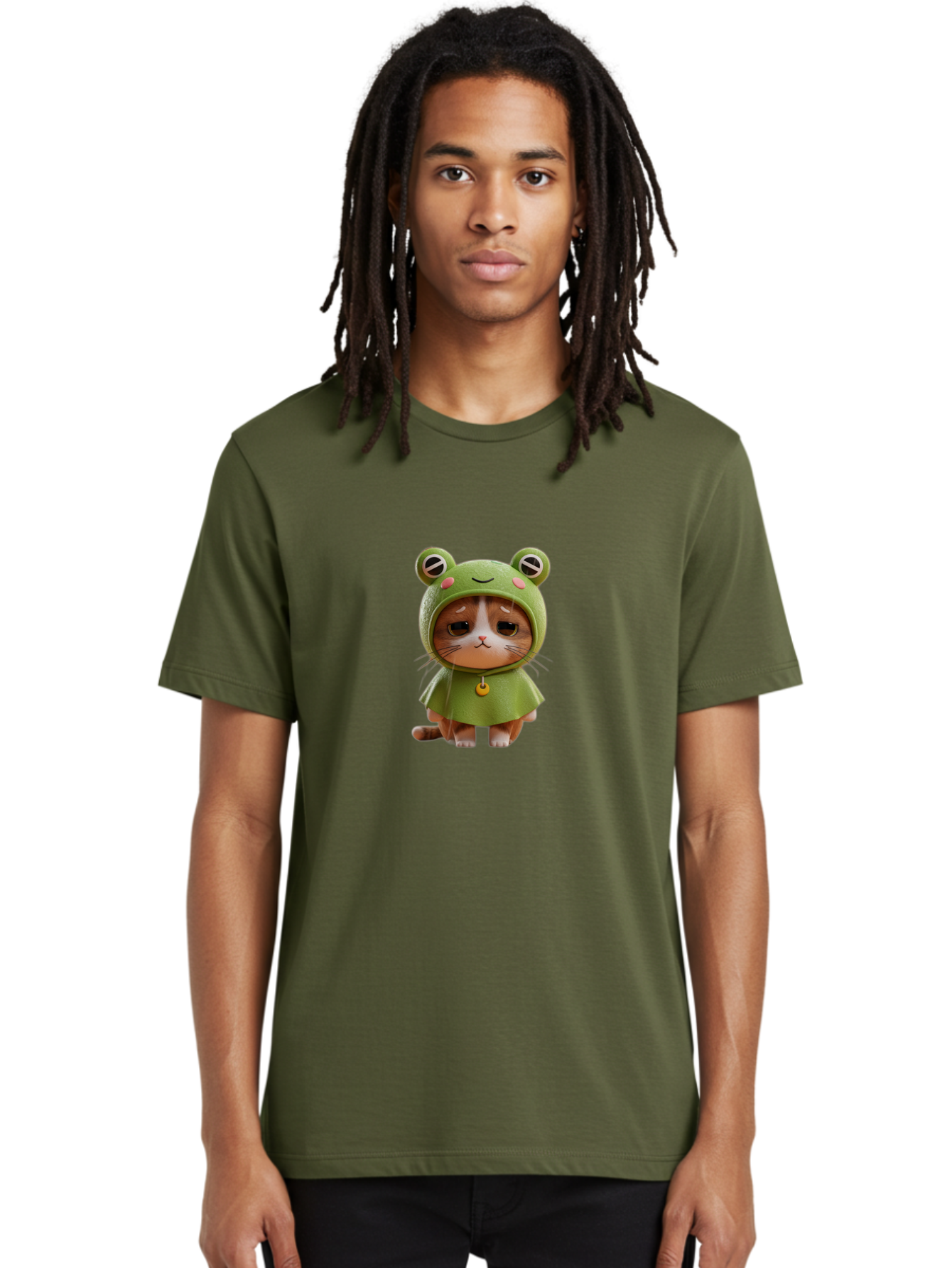 Cat-In-Frog-Costume-1 Men'S Graphic Tee, 100% Cotton, Comfortable Casual Summer Wear, Machine Washable, Vintage Camera, Old Camera, Antique Camera, Black Camera, Classic Photography, Photography Equipment, Nostalgic Device, Film Camera, Bak198