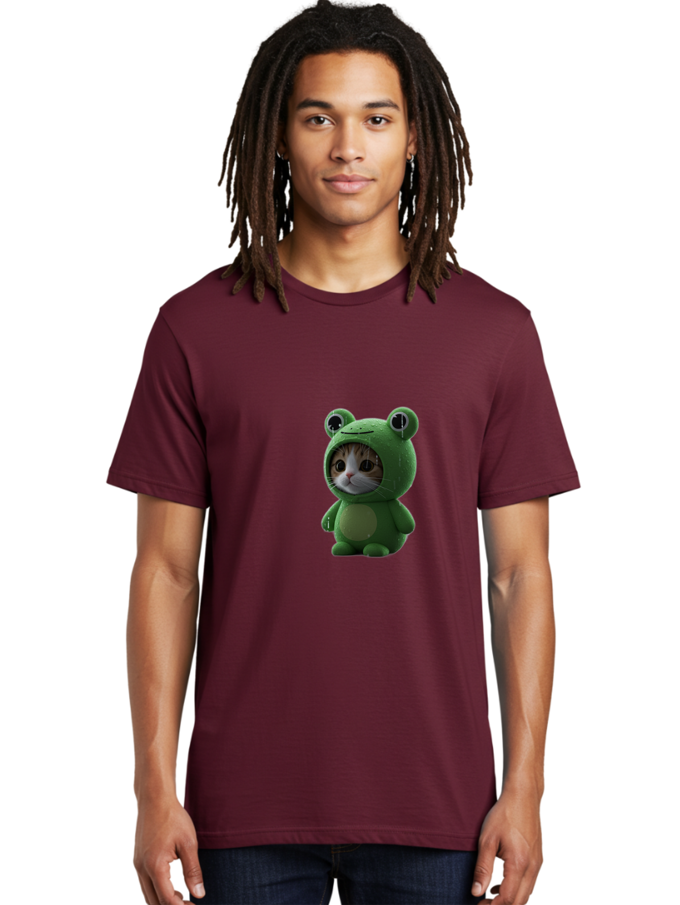 Cat-In-Frog-Costume-2 Men'S Graphic Tee, 100% Cotton, Comfortable Casual Summer Wear, Machine Washable, Vintage Camera, Old Camera, Antique Camera, Black Camera, Classic Photography, Photography Equipment, Nostalgic Device, Film Camera, Bak199