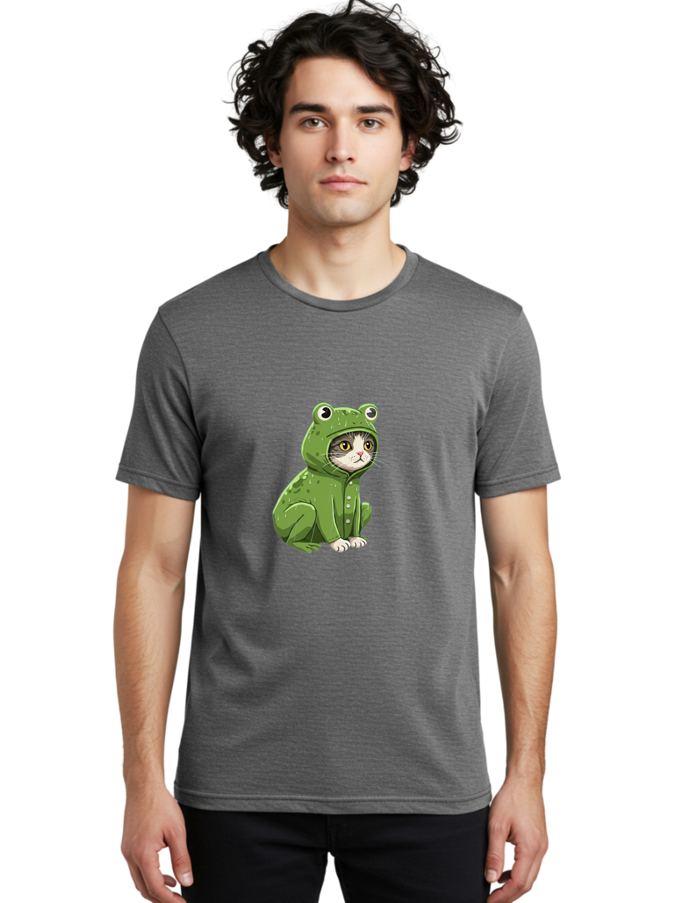 Cat-In-Frog-Costume-3 Men'S Graphic Tee, 100% Cotton, Comfortable Casual Summer Wear, Machine Washable, Vintage Camera, Old Camera, Antique Camera, Black Camera, Classic Photography, Photography Equipment, Nostalgic Device, Film Camera, Bak200