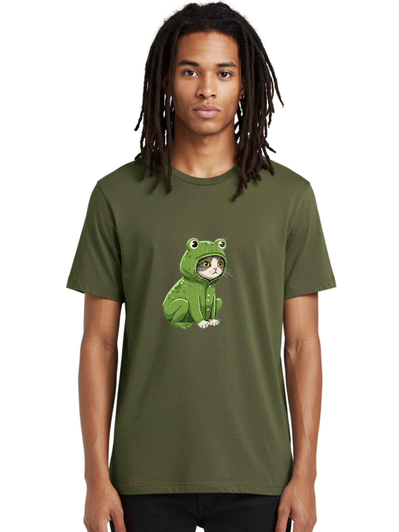 Cat-In-Frog-Costume-3 Men'S Graphic Tee, 100% Cotton, Comfortable Casual Summer Wear, Machine Washable, Vintage Camera, Old Camera, Antique Camera, Black Camera, Classic Photography, Photography Equipment, Nostalgic Device, Film Camera, Bak200