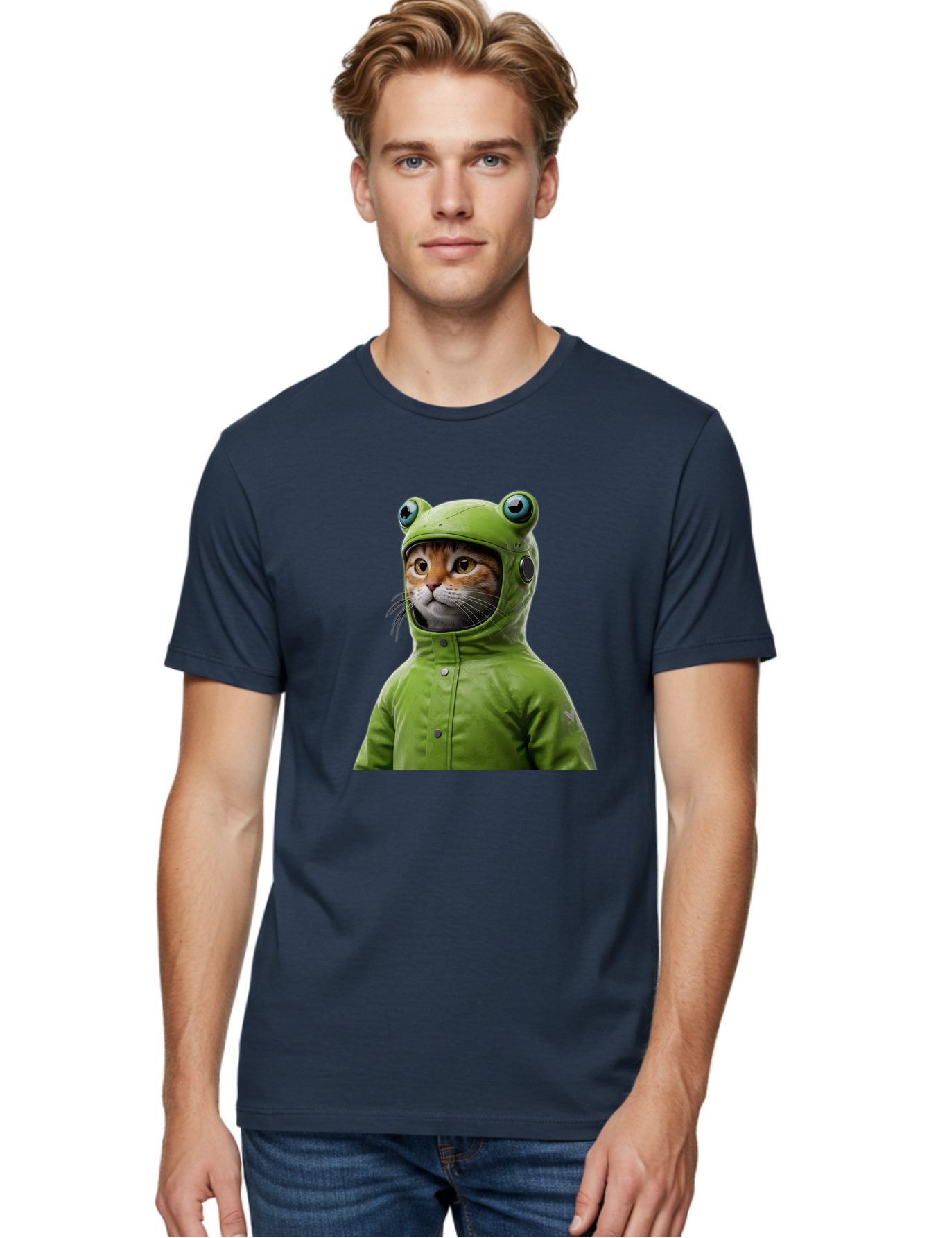 Cat-In-Frog-Costume-5 Men'S Graphic Tee, 100% Cotton, Comfortable Casual Summer Wear, Machine Washable, Vintage Camera, Old Camera, Antique Camera, Black Camera, Classic Photography, Photography Equipment, Nostalgic Device, Film Camera, Bak202