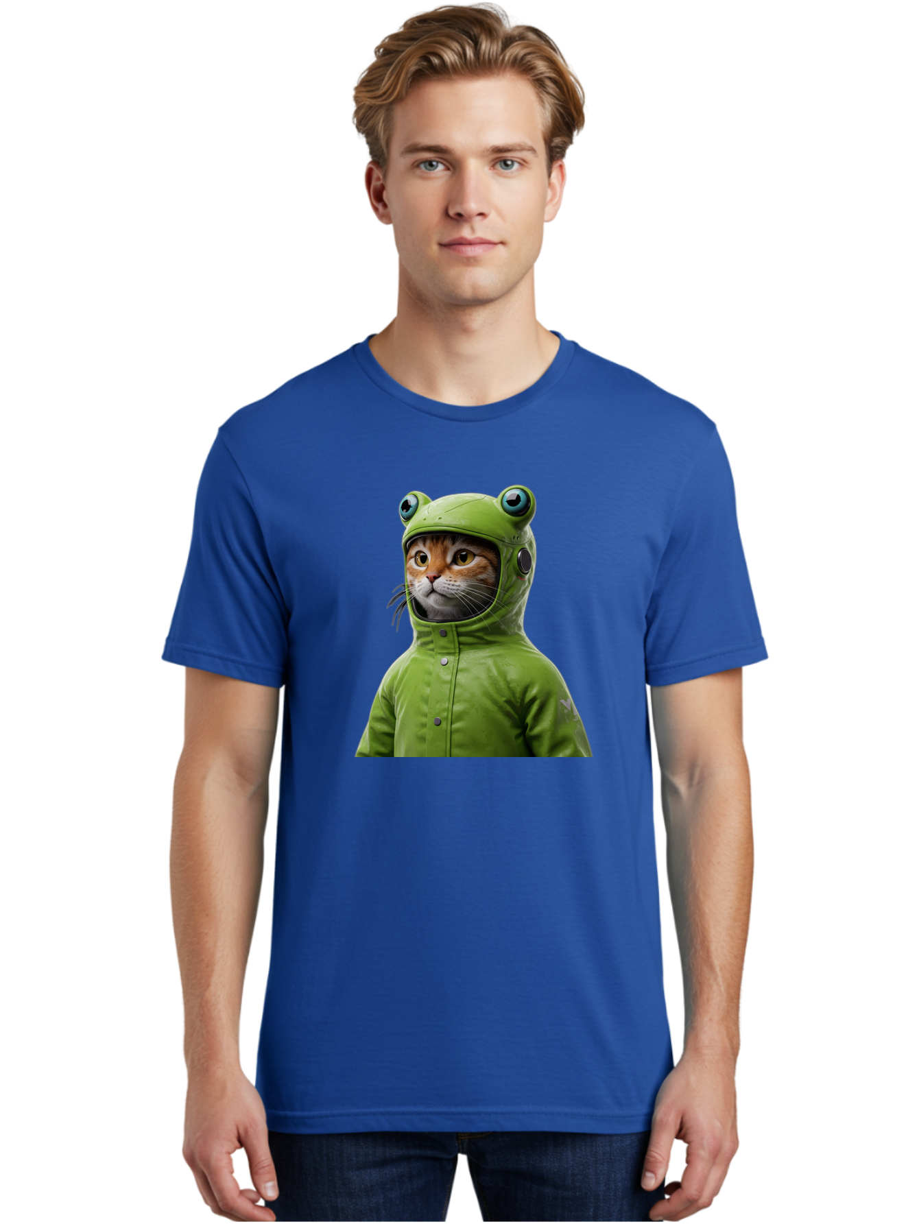 Cat-In-Frog-Costume-5 Men'S Graphic Tee, 100% Cotton, Comfortable Casual Summer Wear, Machine Washable, Vintage Camera, Old Camera, Antique Camera, Black Camera, Classic Photography, Photography Equipment, Nostalgic Device, Film Camera, Bak202