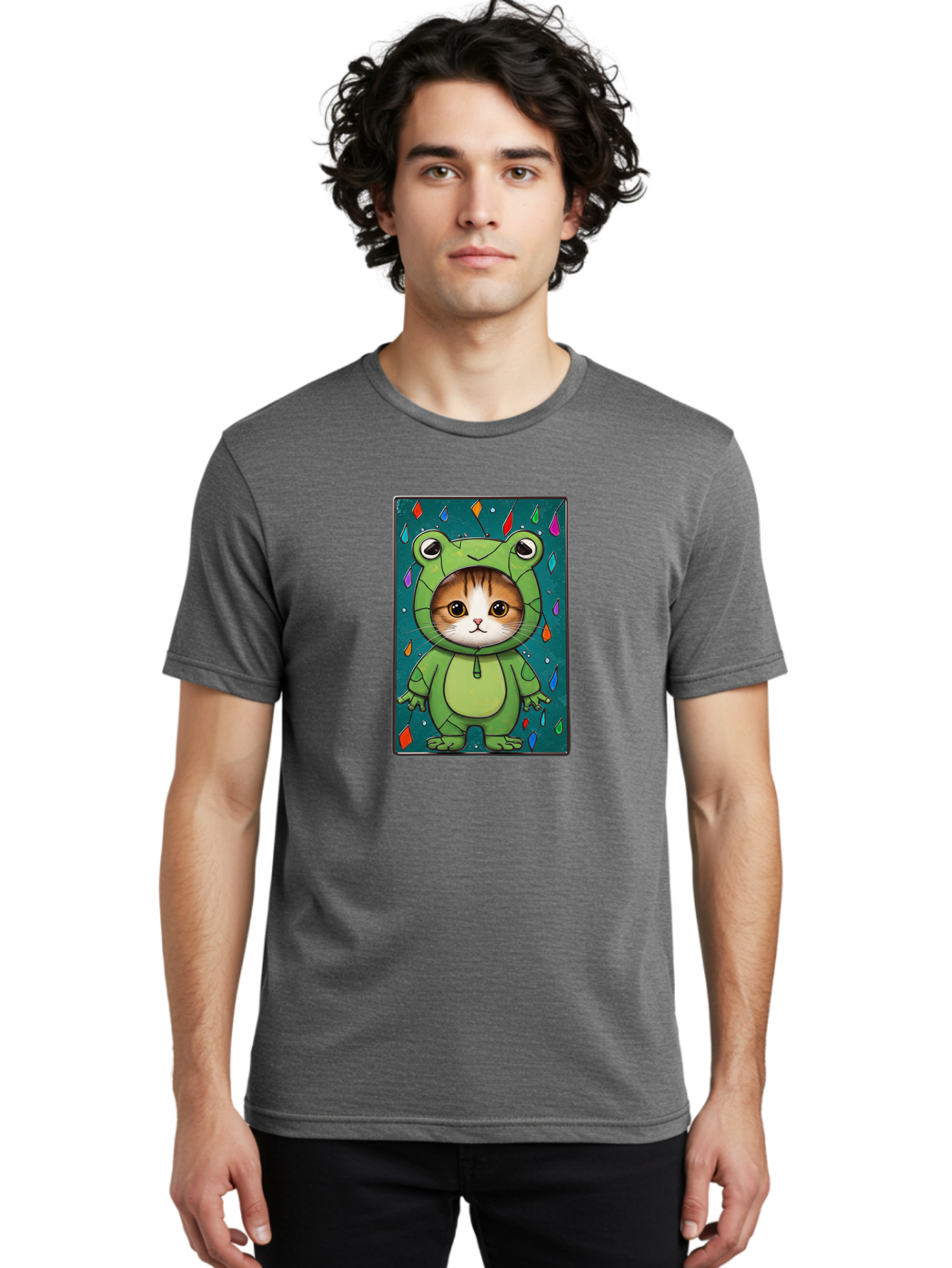 Cat-In-Frog-Costume-6 Men'S Graphic Tee, 100% Cotton, Comfortable Casual Summer Wear, Machine Washable, Vintage Camera, Old Camera, Antique Camera, Black Camera, Classic Photography, Photography Equipment, Nostalgic Device, Film Camera, Bak203