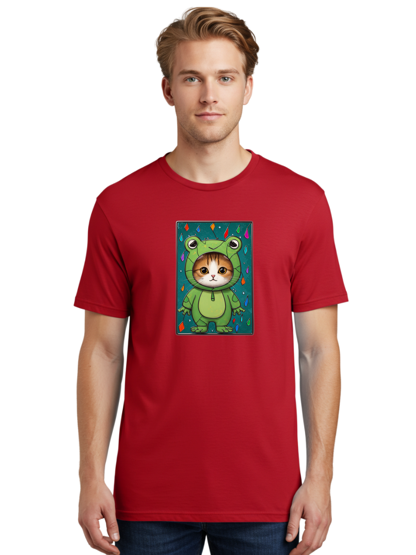 Cat-In-Frog-Costume-6 Men'S Graphic Tee, 100% Cotton, Comfortable Casual Summer Wear, Machine Washable, Vintage Camera, Old Camera, Antique Camera, Black Camera, Classic Photography, Photography Equipment, Nostalgic Device, Film Camera, Bak203