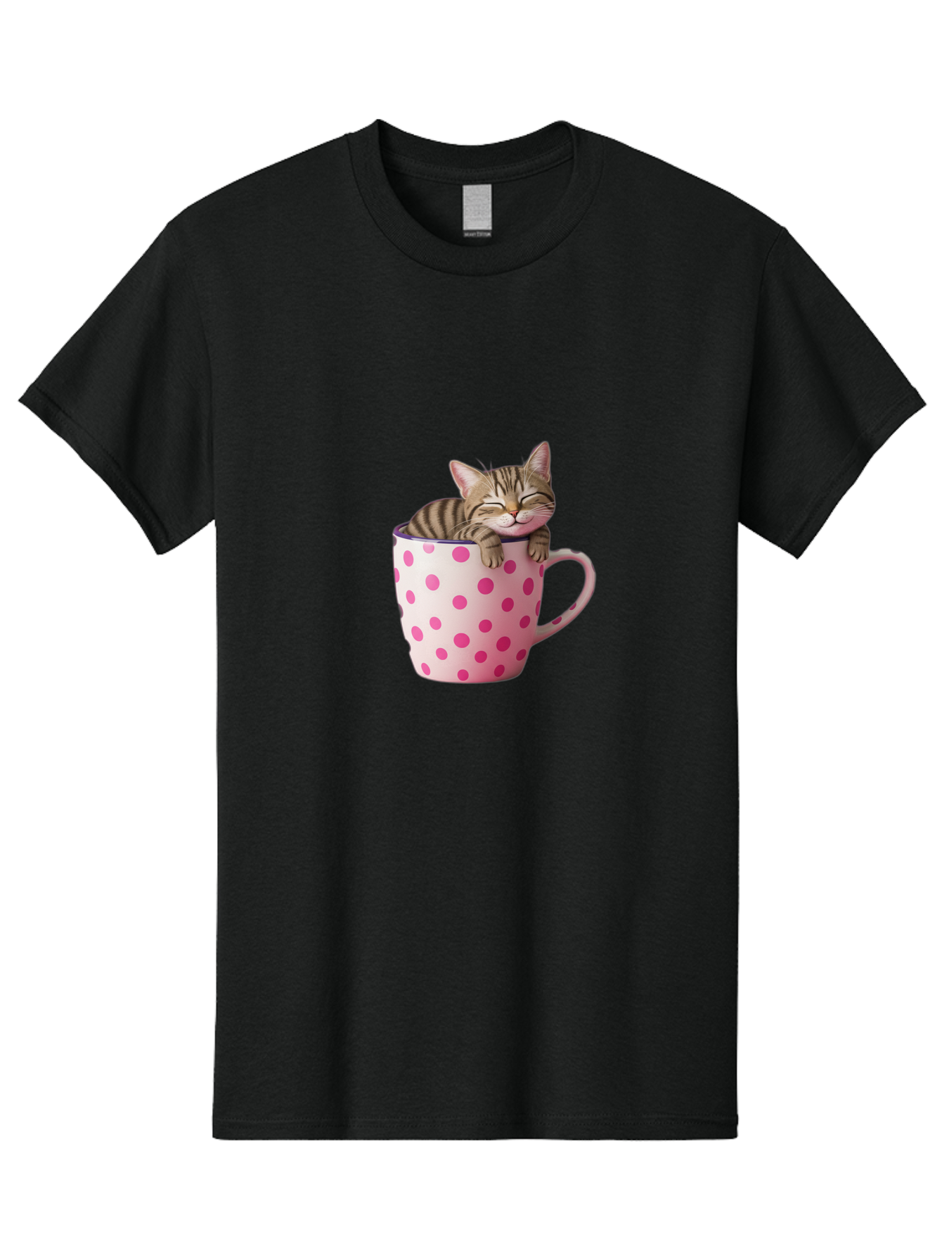 Cat-In-Polka-Dot-Mug Men'S Graphic Tee, 100% Cotton, Comfortable Casual Summer Wear, Machine Washable, Vintage Camera, Old Camera, Antique Camera, Black Camera, Classic Photography, Photography Equipment, Nostalgic Device, Film Camera, Bak206
