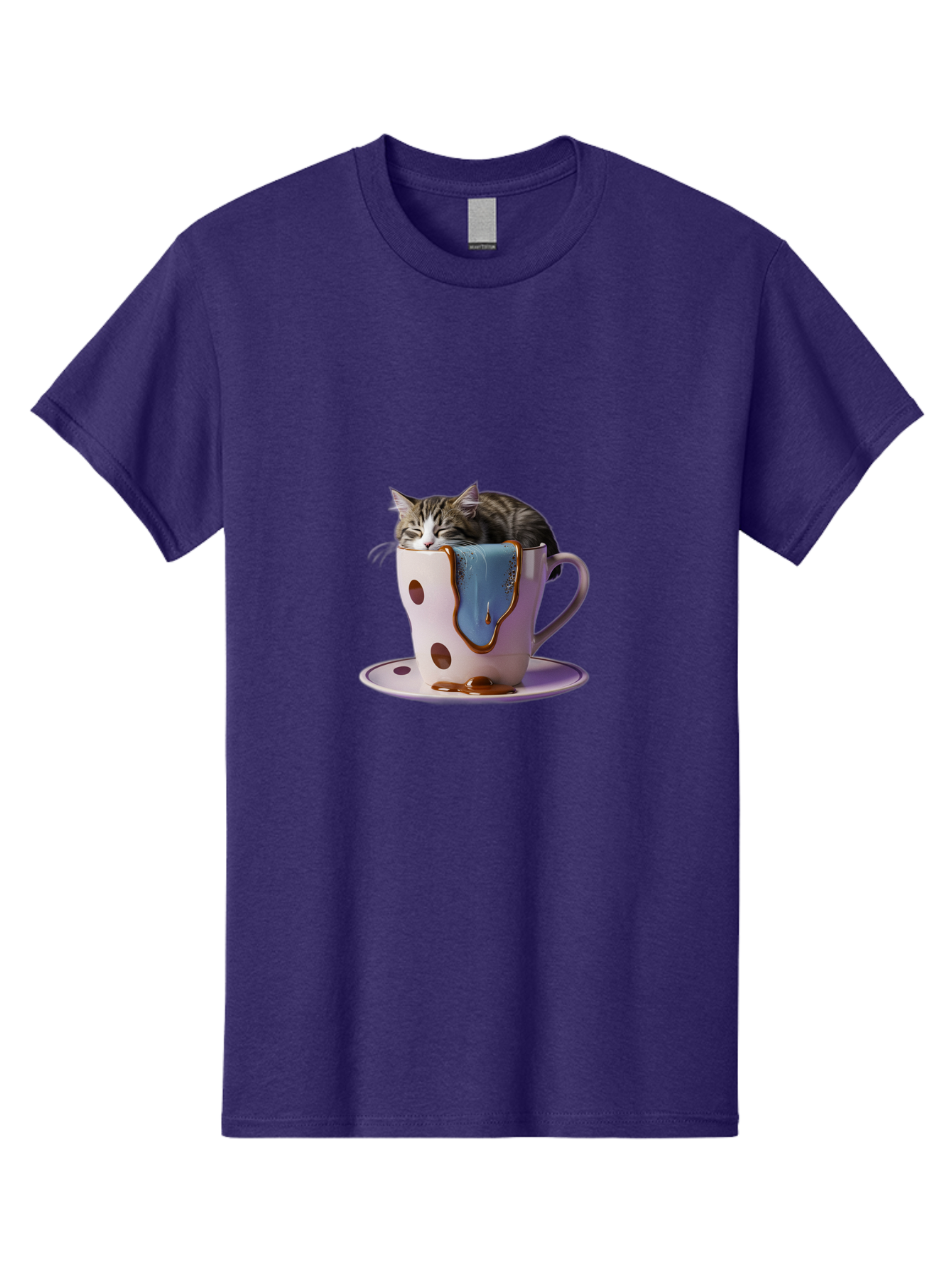 Cat-In-Tea-Cup-2 Men'S Graphic Tee, 100% Cotton, Comfortable Casual Summer Wear, Machine Washable, Vintage Camera, Old Camera, Antique Camera, Black Camera, Classic Photography, Photography Equipment, Nostalgic Device, Film Camera, Camera Art Bak210