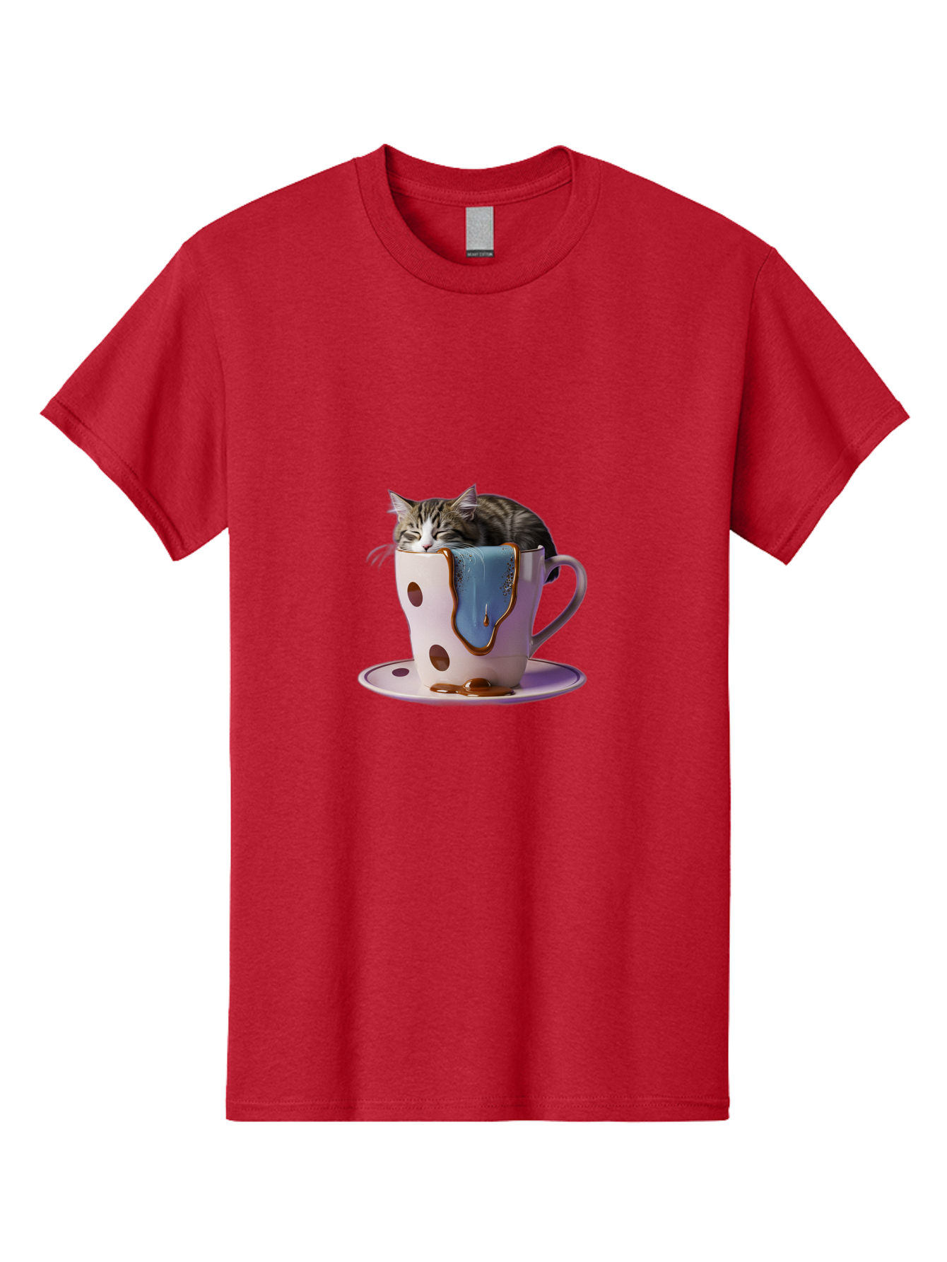 Cat-In-Tea-Cup-2 Men'S Graphic Tee, 100% Cotton, Comfortable Casual Summer Wear, Machine Washable, Vintage Camera, Old Camera, Antique Camera, Black Camera, Classic Photography, Photography Equipment, Nostalgic Device, Film Camera, Camera Art Bak210