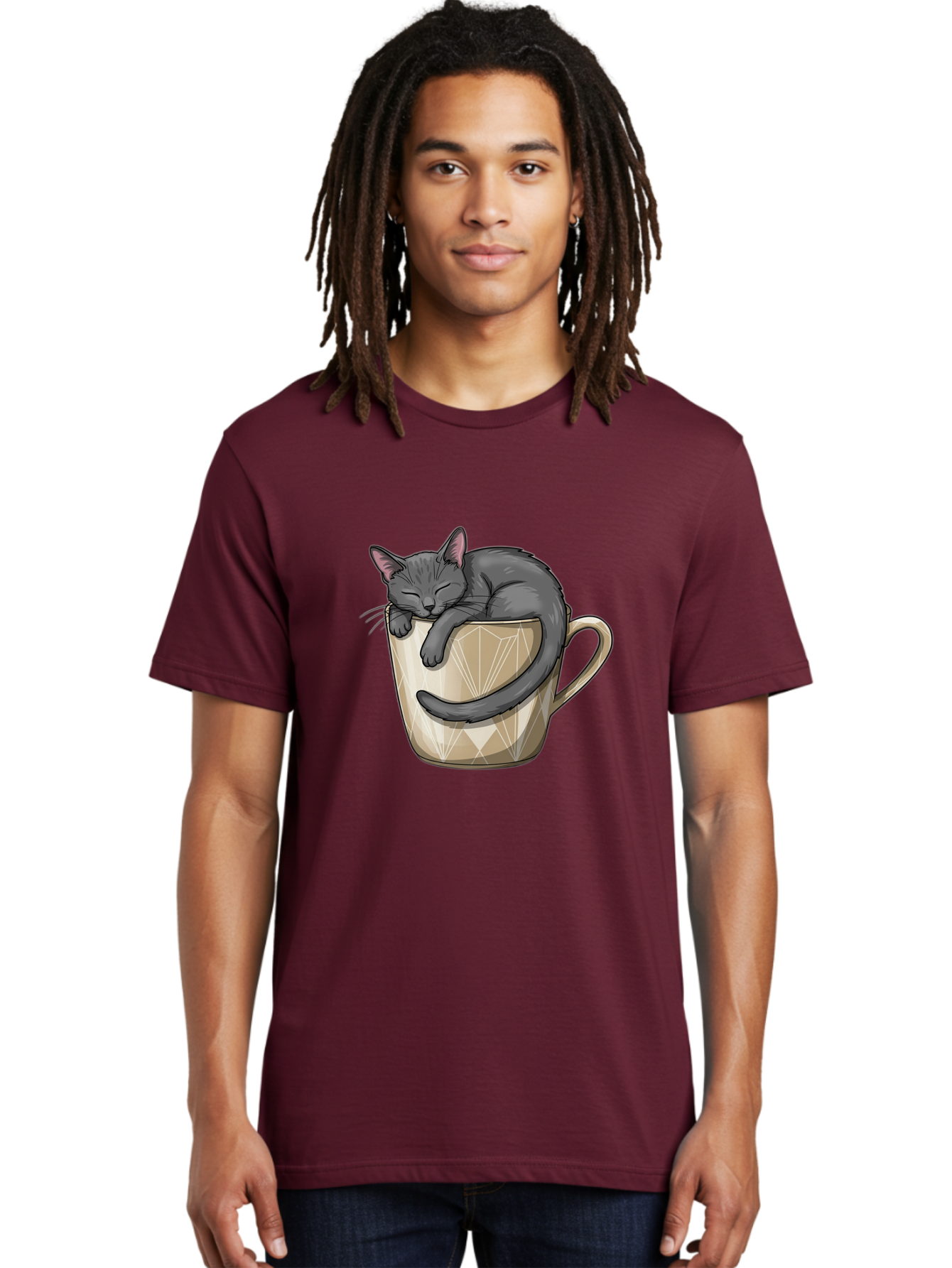 Cat-In-Tea-Cup Men'S Graphic Tee, 100% Cotton, Comfortable Casual Summer Wear, Machine Washable, Vintage Camera, Old Camera, Antique Camera, Black Camera, Classic Photography, Photography Equipment, Nostalgic Device, Film Camera, Camera Art Bak211