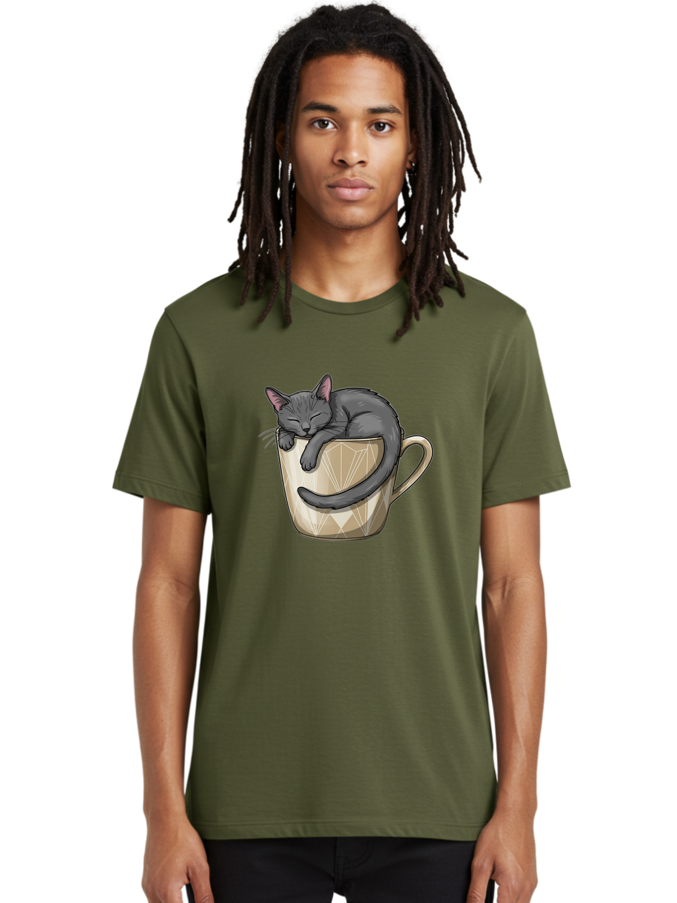 Cat-In-Tea-Cup Men'S Graphic Tee, 100% Cotton, Comfortable Casual Summer Wear, Machine Washable, Vintage Camera, Old Camera, Antique Camera, Black Camera, Classic Photography, Photography Equipment, Nostalgic Device, Film Camera, Camera Art Bak211