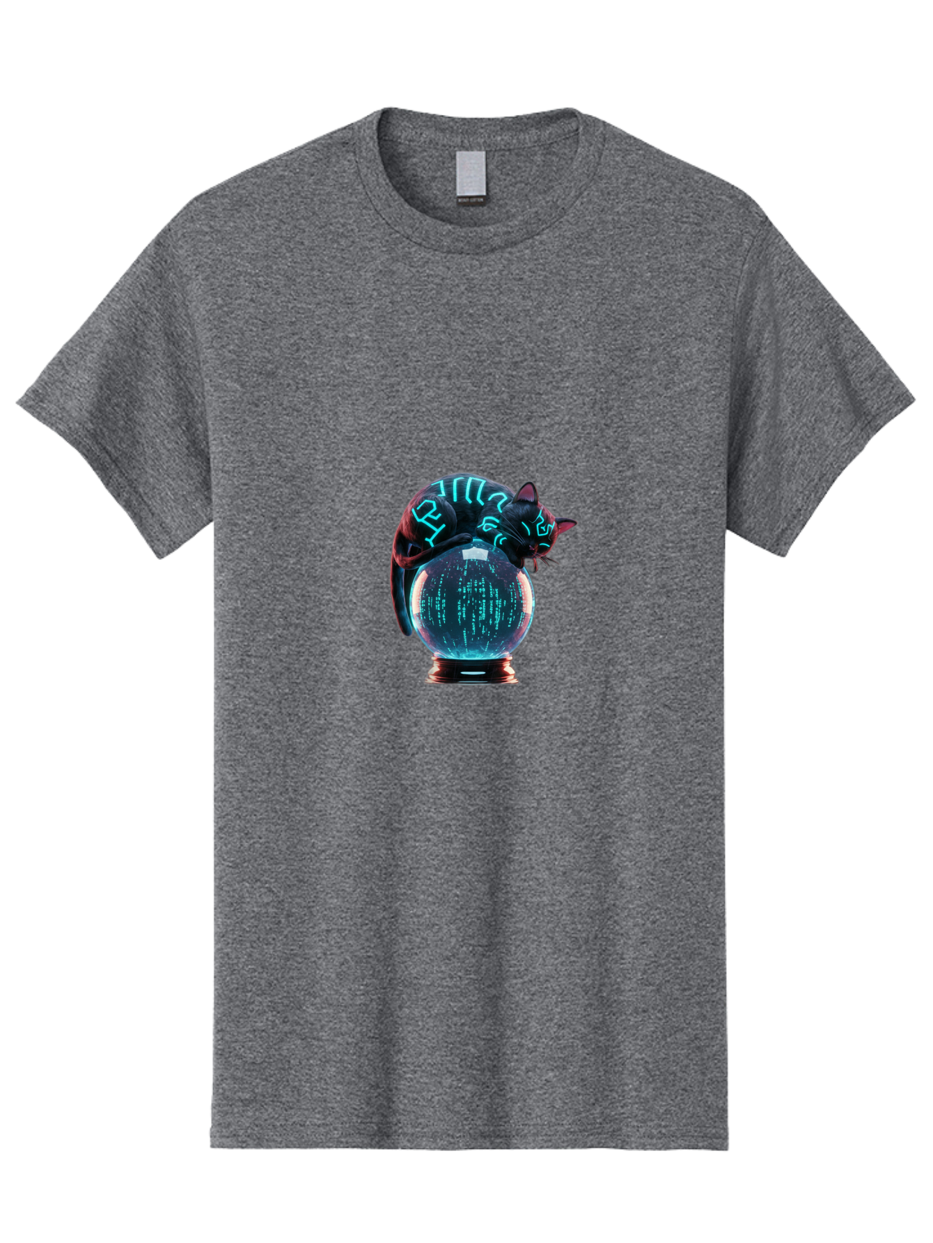 Cat-On-Crystal-Ball-2 Men'S Graphic Tee, 100% Cotton, Comfortable Casual Summer Wear, Machine Washable, Vintage Camera, Old Camera, Antique Camera, Black Camera, Classic Photography, Photography Equipment, Nostalgic Device, Film Camera, Bak213