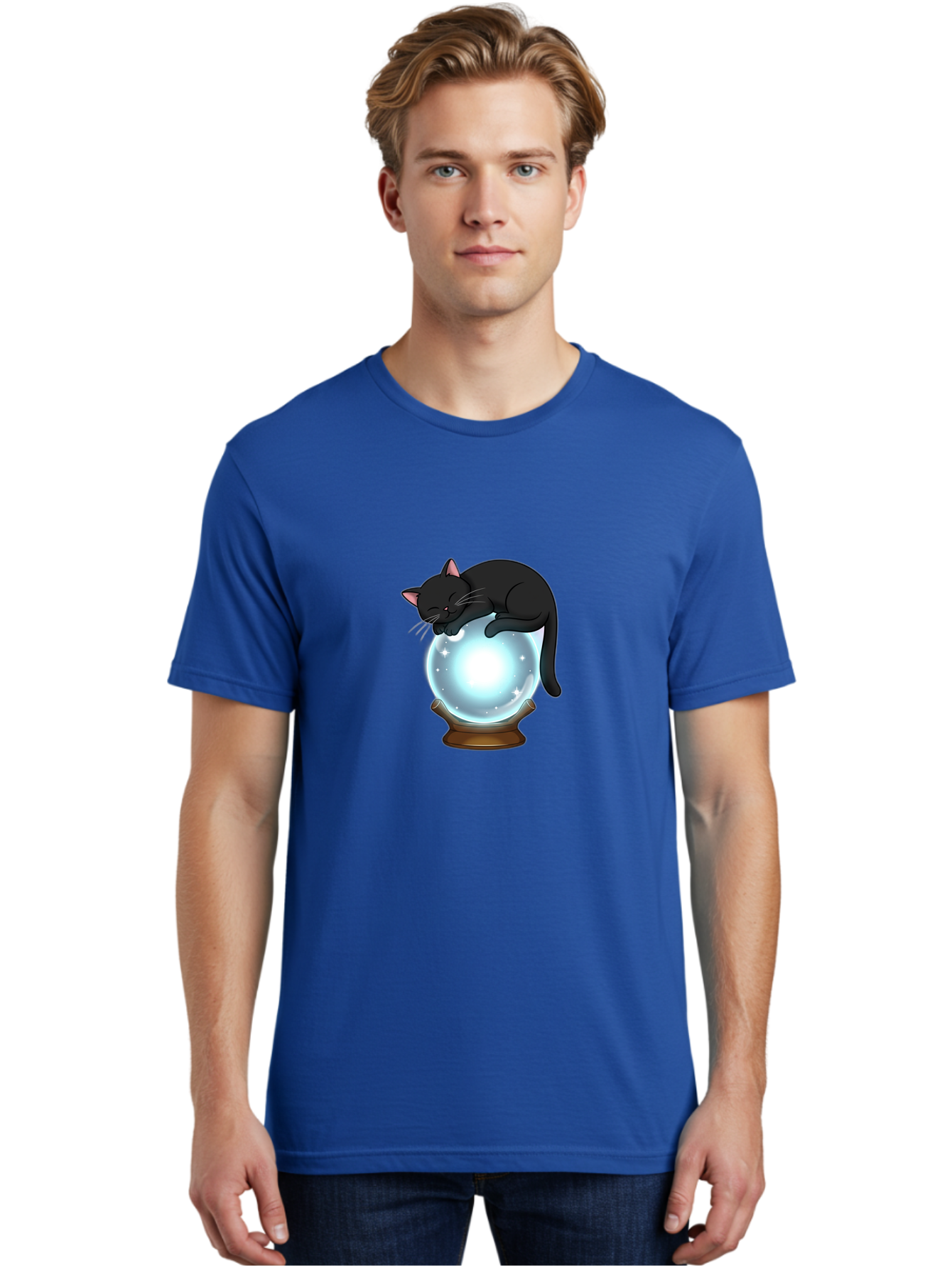 Cat-On-Crystal-Ball Men'S Graphic Tee, 100% Cotton, Comfortable Casual Summer Wear, Machine Washable, Vintage Camera, Old Camera, Antique Camera, Black Camera, Classic Photography, Photography Equipment, Nostalgic Device, Film Camera, Bak214