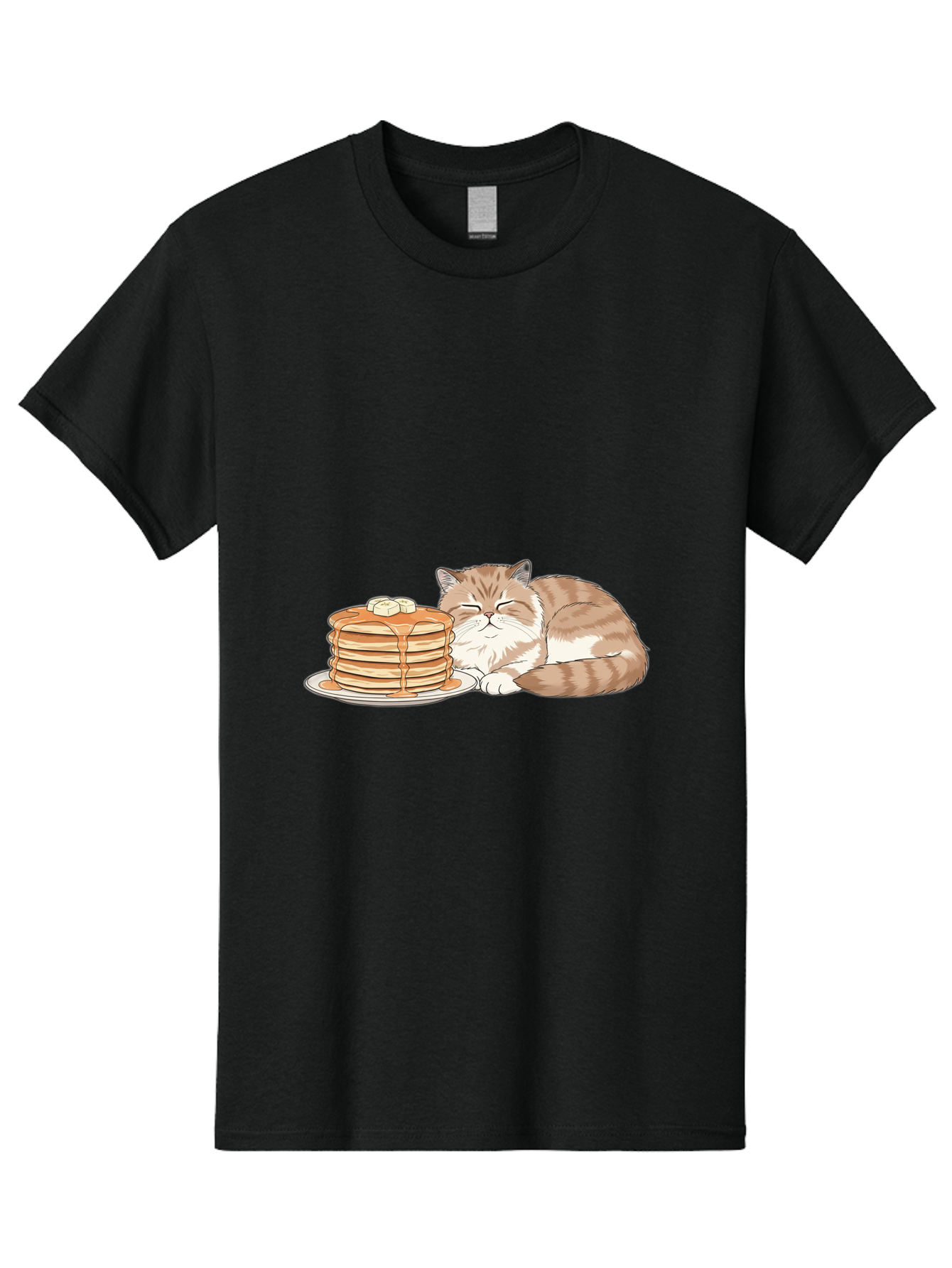 Cat-Sleeping-Beside-Pancakes Men'S Graphic Tee, 100% Cotton, Comfortable Casual Summer Wear, Machine Washable, Vintage Camera, Old Camera, Antique Camera, Black Camera, Classic Photography, Photography Equipment, Nostalgic Device, Film Camera, Bak216