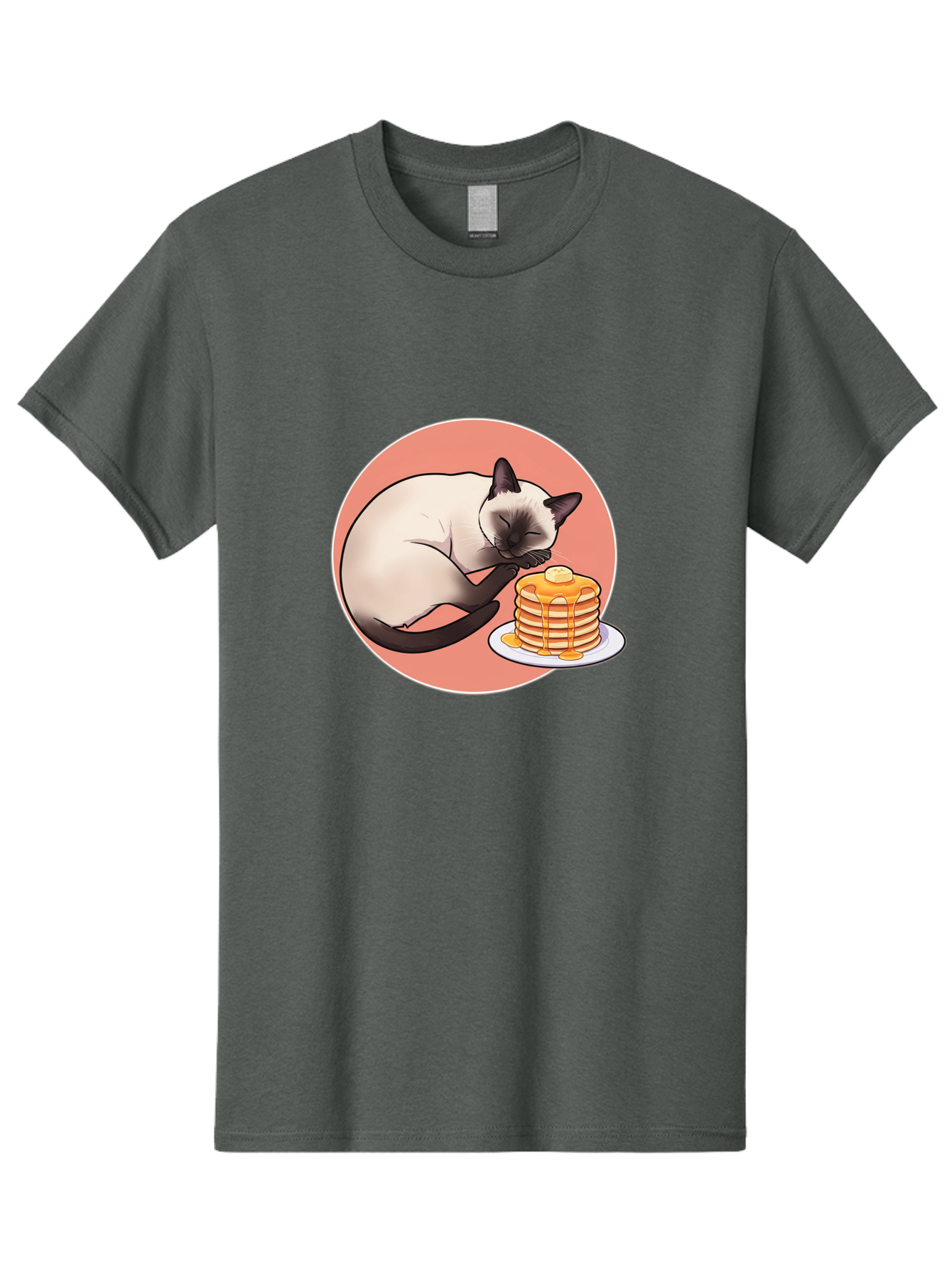 Cat-Sleeping-Next-To-Pancakes Men'S Graphic Tee, 100% Cotton, Comfortable Casual Summer Wear, Machine Washable, Vintage Camera, Old Camera, Antique Camera, Black Camera, Classic Photography, Photography Equipment, Nostalgic Device, Bak219