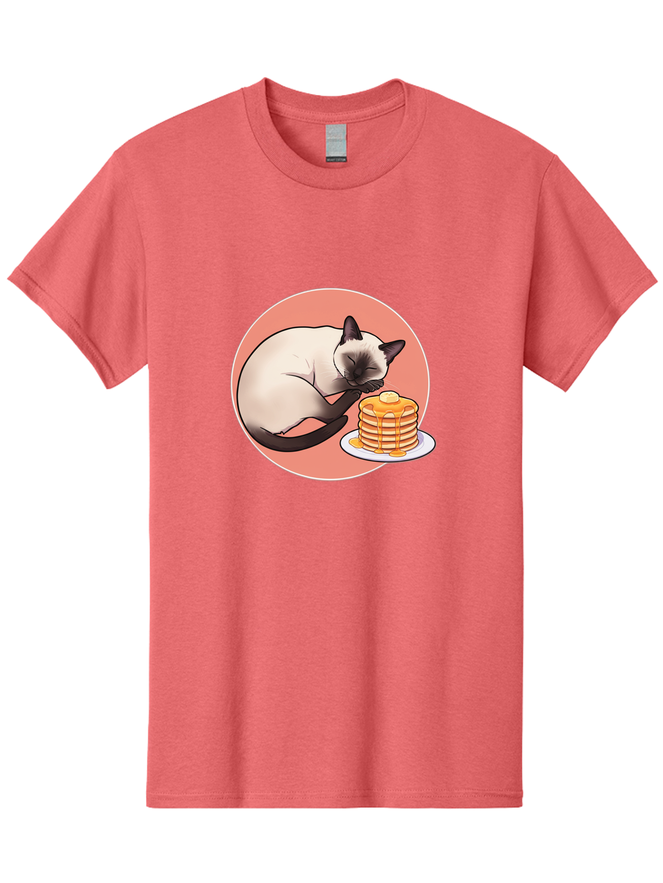 Cat-Sleeping-Next-To-Pancakes Men'S Graphic Tee, 100% Cotton, Comfortable Casual Summer Wear, Machine Washable, Vintage Camera, Old Camera, Antique Camera, Black Camera, Classic Photography, Photography Equipment, Nostalgic Device, Bak219