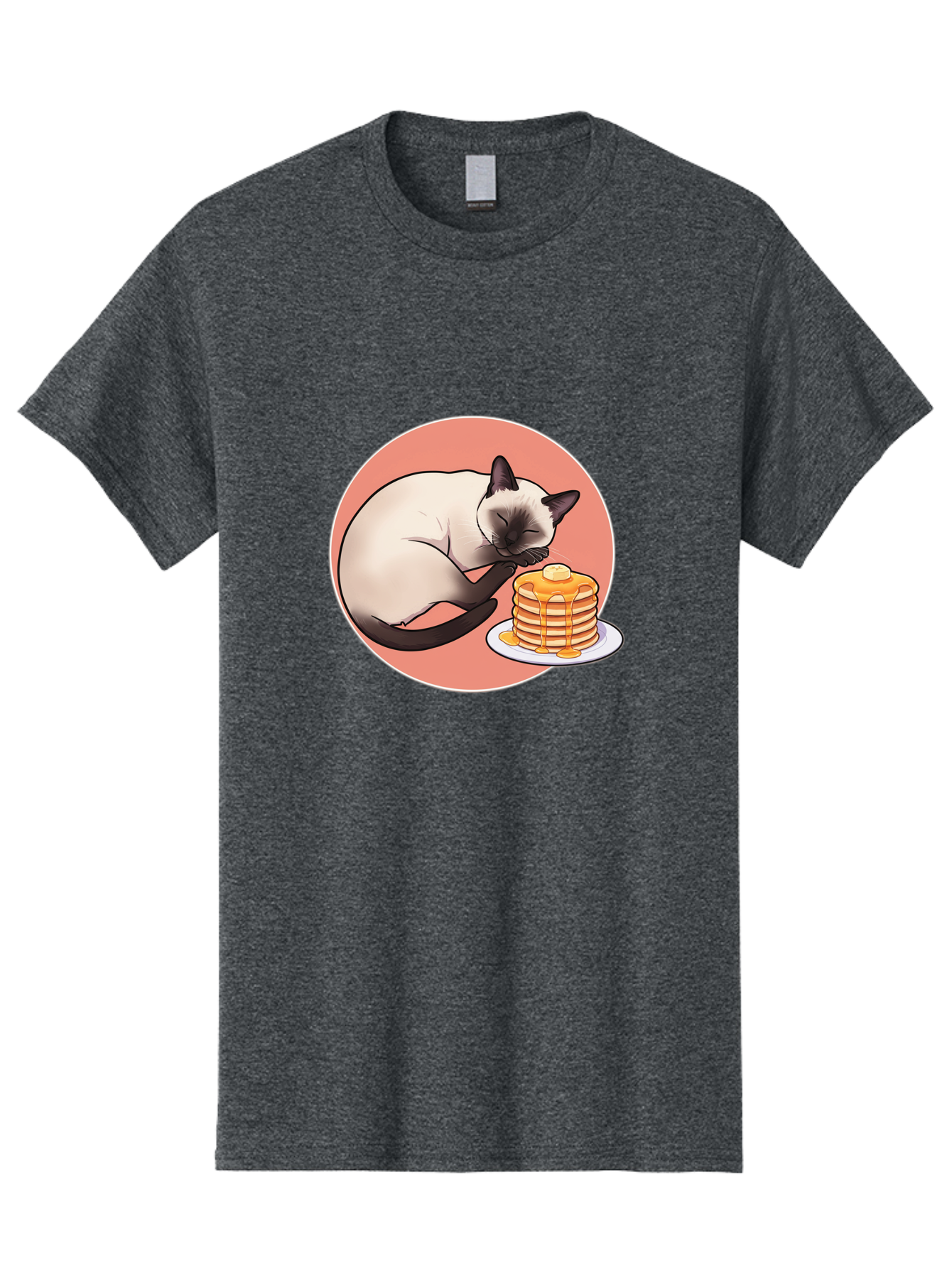 Cat-Sleeping-Next-To-Pancakes Men'S Graphic Tee, 100% Cotton, Comfortable Casual Summer Wear, Machine Washable, Vintage Camera, Old Camera, Antique Camera, Black Camera, Classic Photography, Photography Equipment, Nostalgic Device, Bak219