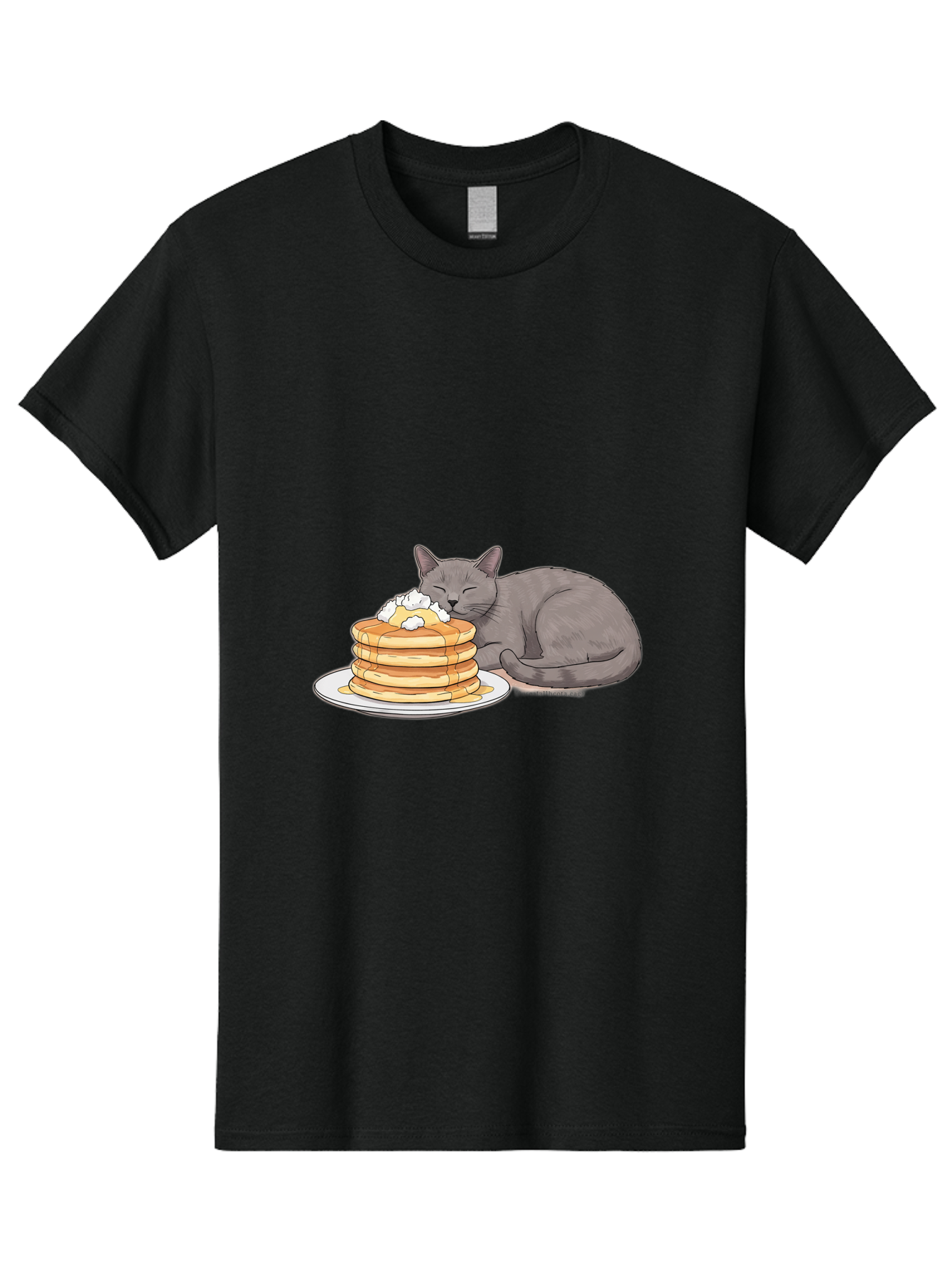 Cat-Sleeping-On-Pancakes-1 Men'S Graphic Tee, 100% Cotton, Comfortable Casual Summer Wear, Machine Washable, Vintage Camera, Old Camera, Antique Camera, Black Camera, Classic Photography, Photography Equipment, Nostalgic Device, Film Camera, Bak220