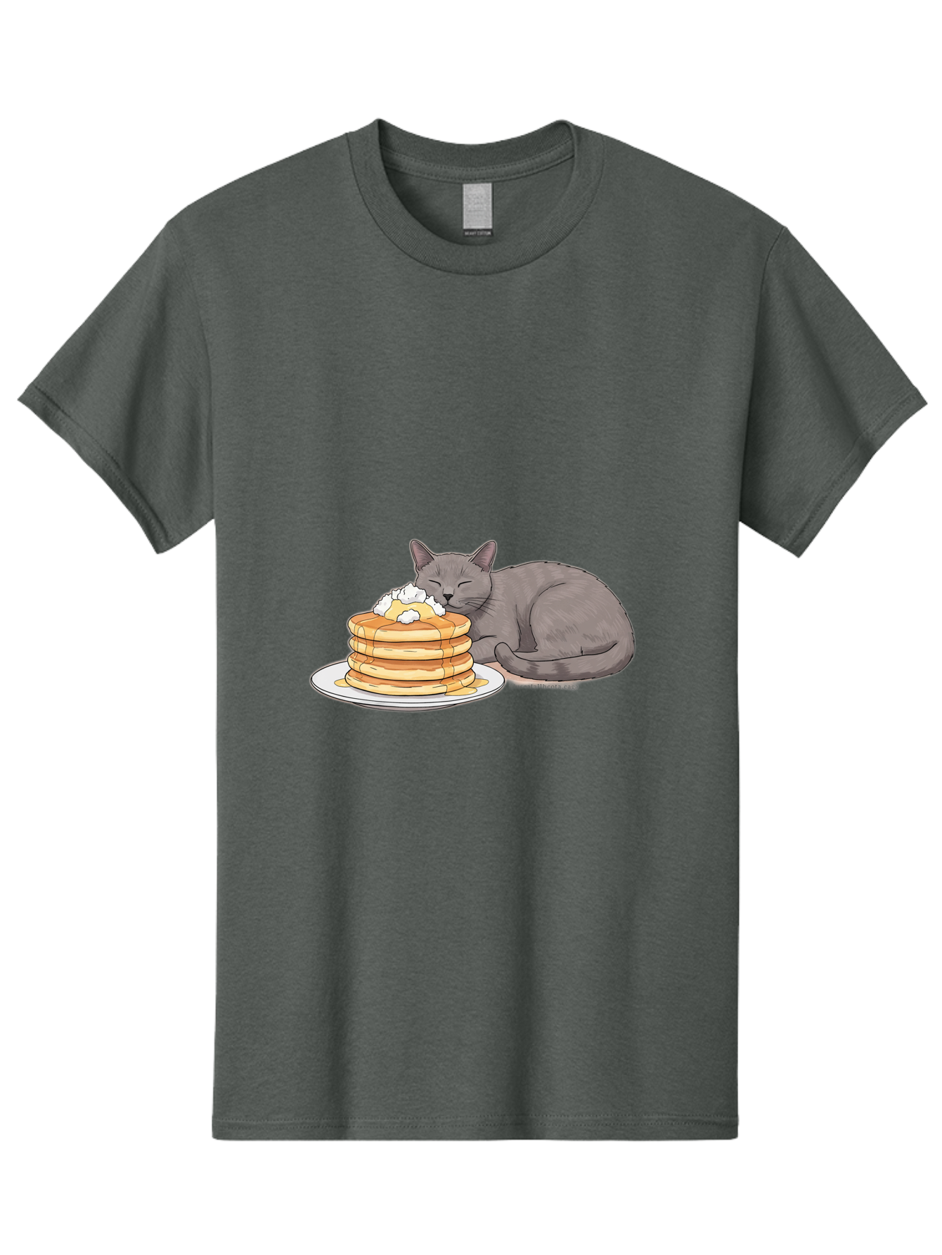 Cat-Sleeping-On-Pancakes-1 Men'S Graphic Tee, 100% Cotton, Comfortable Casual Summer Wear, Machine Washable, Vintage Camera, Old Camera, Antique Camera, Black Camera, Classic Photography, Photography Equipment, Nostalgic Device, Film Camera, Bak220