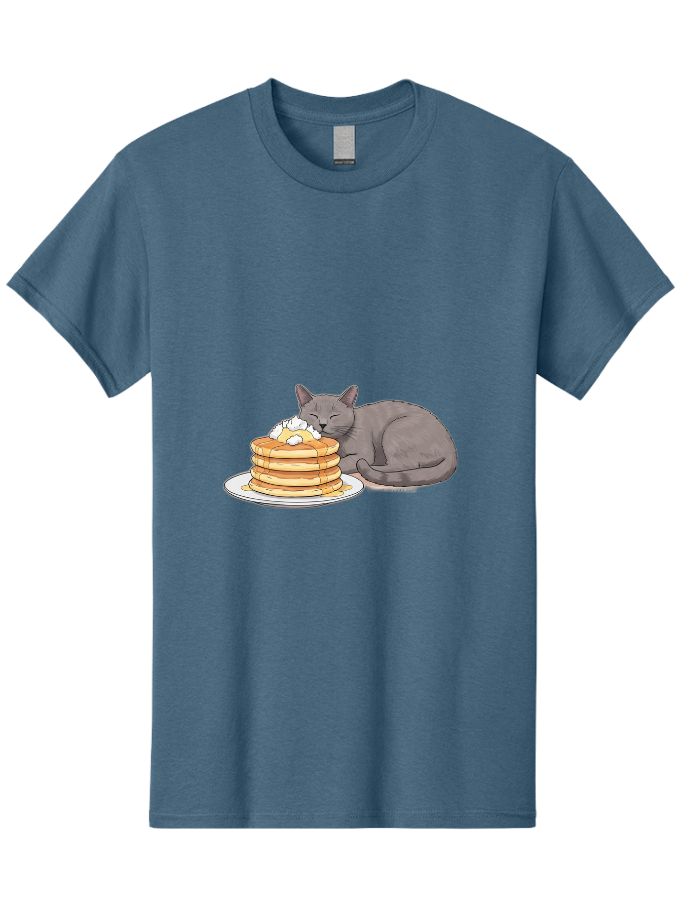 Cat-Sleeping-On-Pancakes-1 Men'S Graphic Tee, 100% Cotton, Comfortable Casual Summer Wear, Machine Washable, Vintage Camera, Old Camera, Antique Camera, Black Camera, Classic Photography, Photography Equipment, Nostalgic Device, Film Camera, Bak220