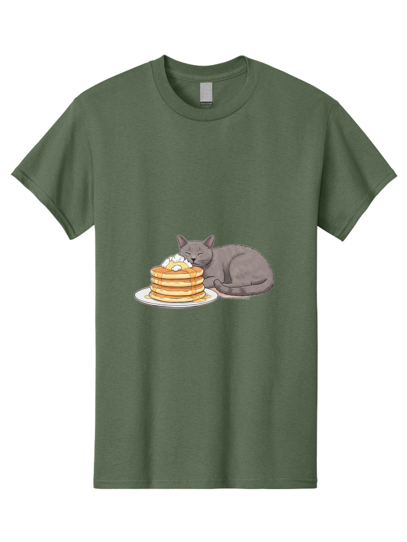 Cat-Sleeping-On-Pancakes-1 Men'S Graphic Tee, 100% Cotton, Comfortable Casual Summer Wear, Machine Washable, Vintage Camera, Old Camera, Antique Camera, Black Camera, Classic Photography, Photography Equipment, Nostalgic Device, Film Camera, Bak220