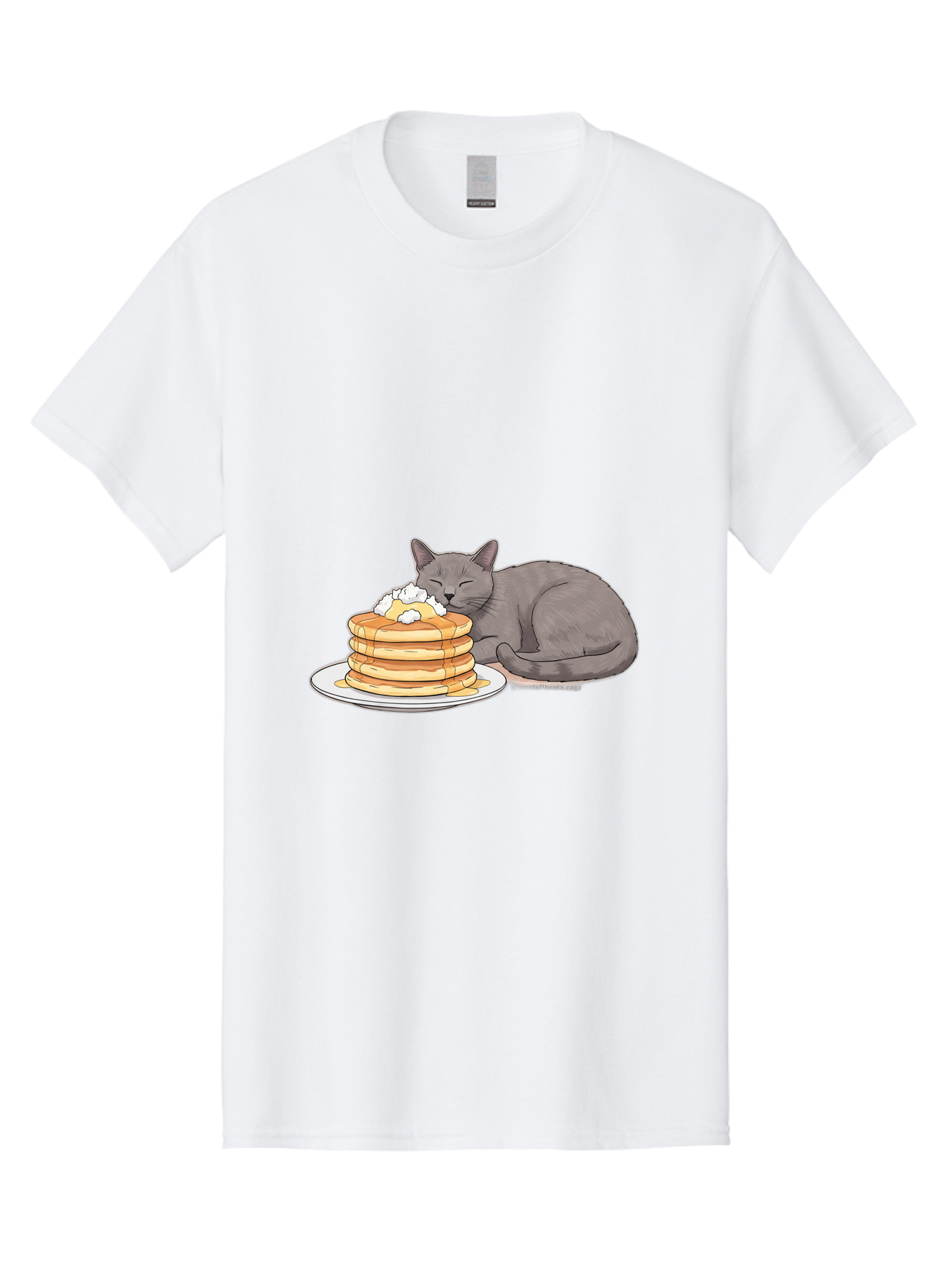 Cat-Sleeping-On-Pancakes-1 Men'S Graphic Tee, 100% Cotton, Comfortable Casual Summer Wear, Machine Washable, Vintage Camera, Old Camera, Antique Camera, Black Camera, Classic Photography, Photography Equipment, Nostalgic Device, Film Camera, Bak220