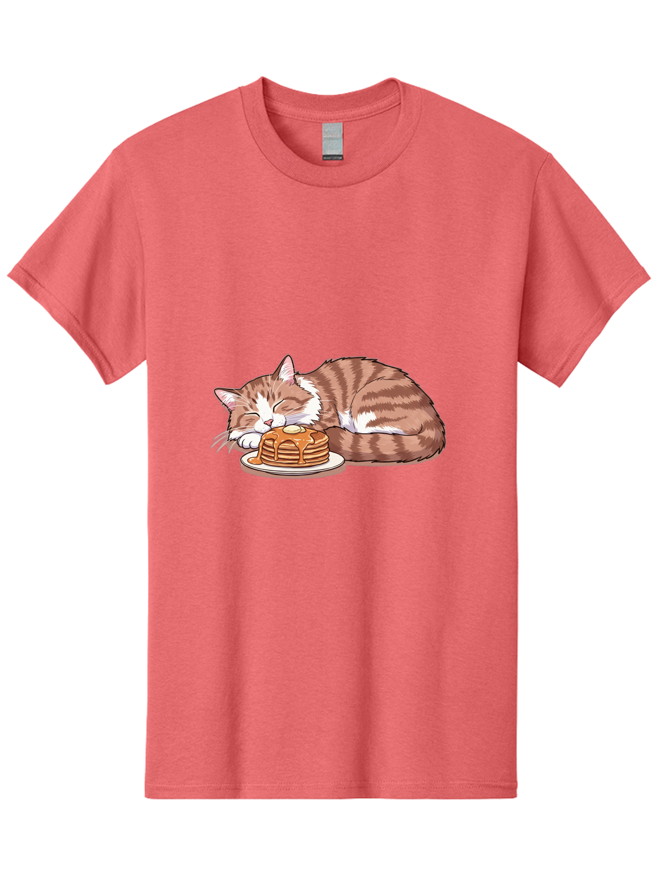 Cat-Sleeping-On-Pancakes-2 Men'S Graphic Tee, 100% Cotton, Comfortable Casual Summer Wear, Machine Washable, Vintage Camera, Old Camera, Antique Camera, Black Camera, Classic Photography, Photography Equipment, Nostalgic Device, Film Camera, Bak221