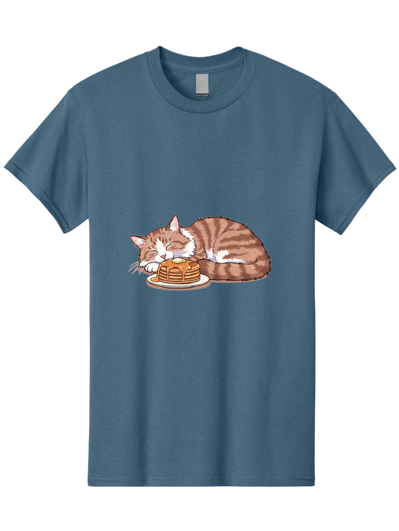 Cat-Sleeping-On-Pancakes-2 Men'S Graphic Tee, 100% Cotton, Comfortable Casual Summer Wear, Machine Washable, Vintage Camera, Old Camera, Antique Camera, Black Camera, Classic Photography, Photography Equipment, Nostalgic Device, Film Camera, Bak221