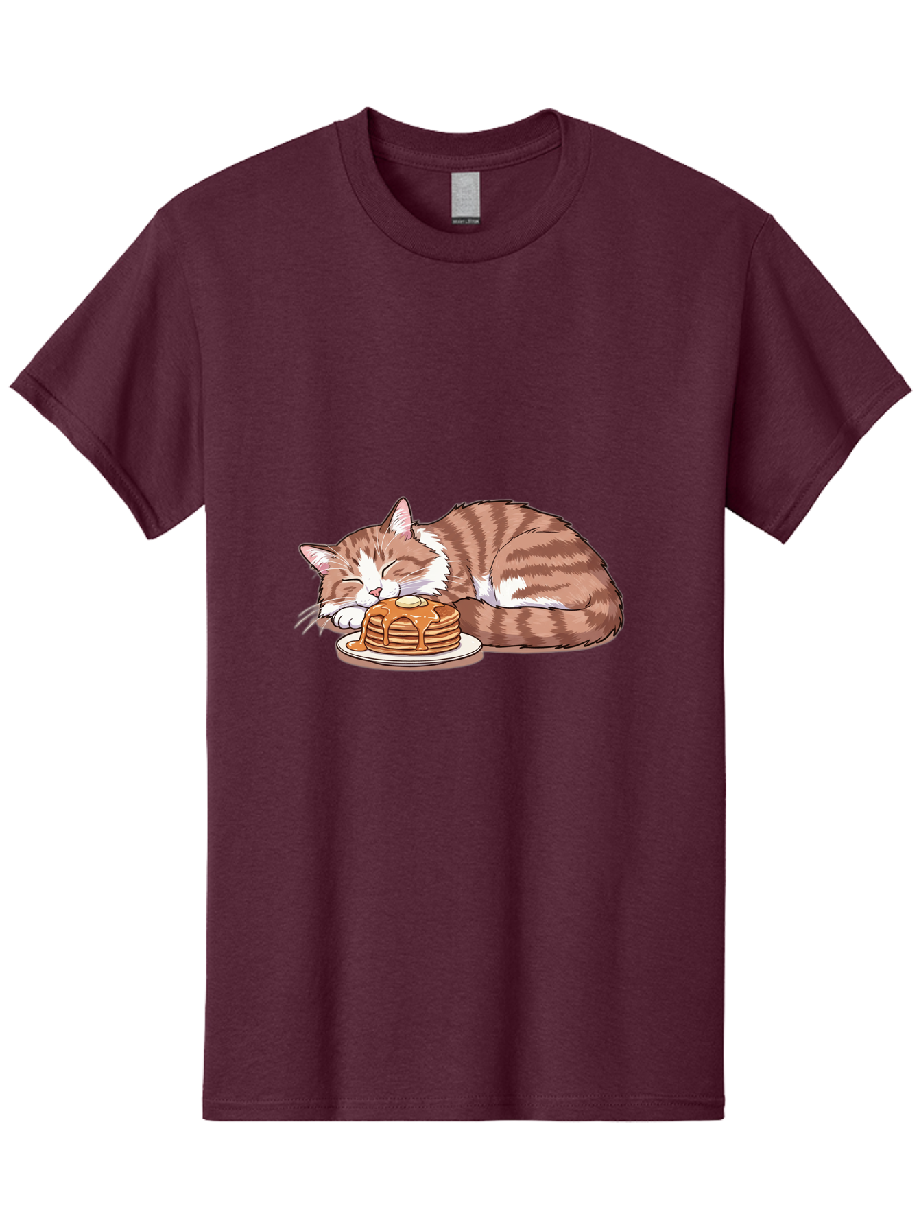 Cat-Sleeping-On-Pancakes-2 Men'S Graphic Tee, 100% Cotton, Comfortable Casual Summer Wear, Machine Washable, Vintage Camera, Old Camera, Antique Camera, Black Camera, Classic Photography, Photography Equipment, Nostalgic Device, Film Camera, Bak221
