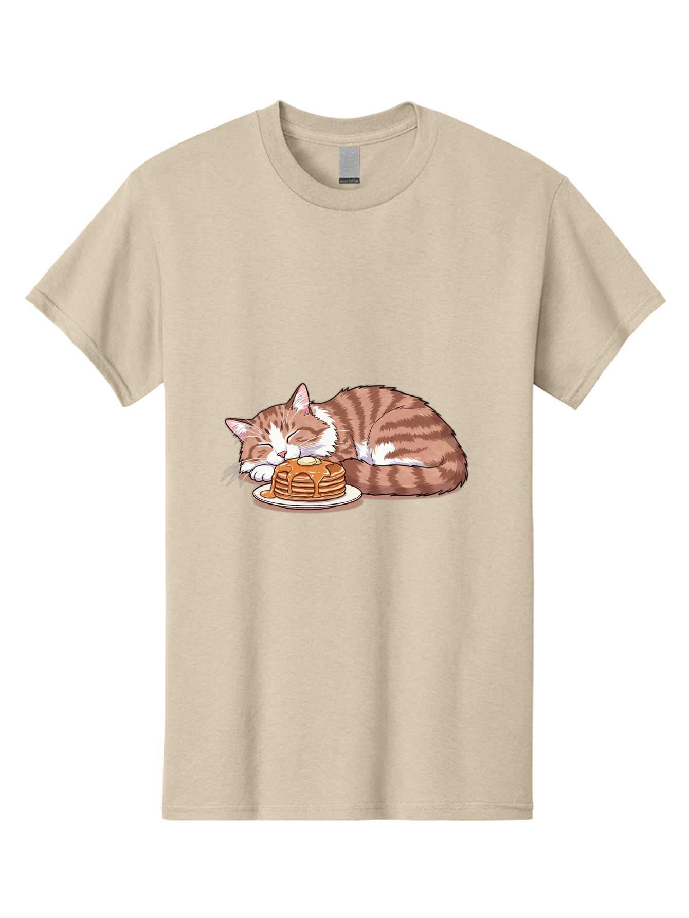 Cat-Sleeping-On-Pancakes-2 Men'S Graphic Tee, 100% Cotton, Comfortable Casual Summer Wear, Machine Washable, Vintage Camera, Old Camera, Antique Camera, Black Camera, Classic Photography, Photography Equipment, Nostalgic Device, Film Camera, Bak221