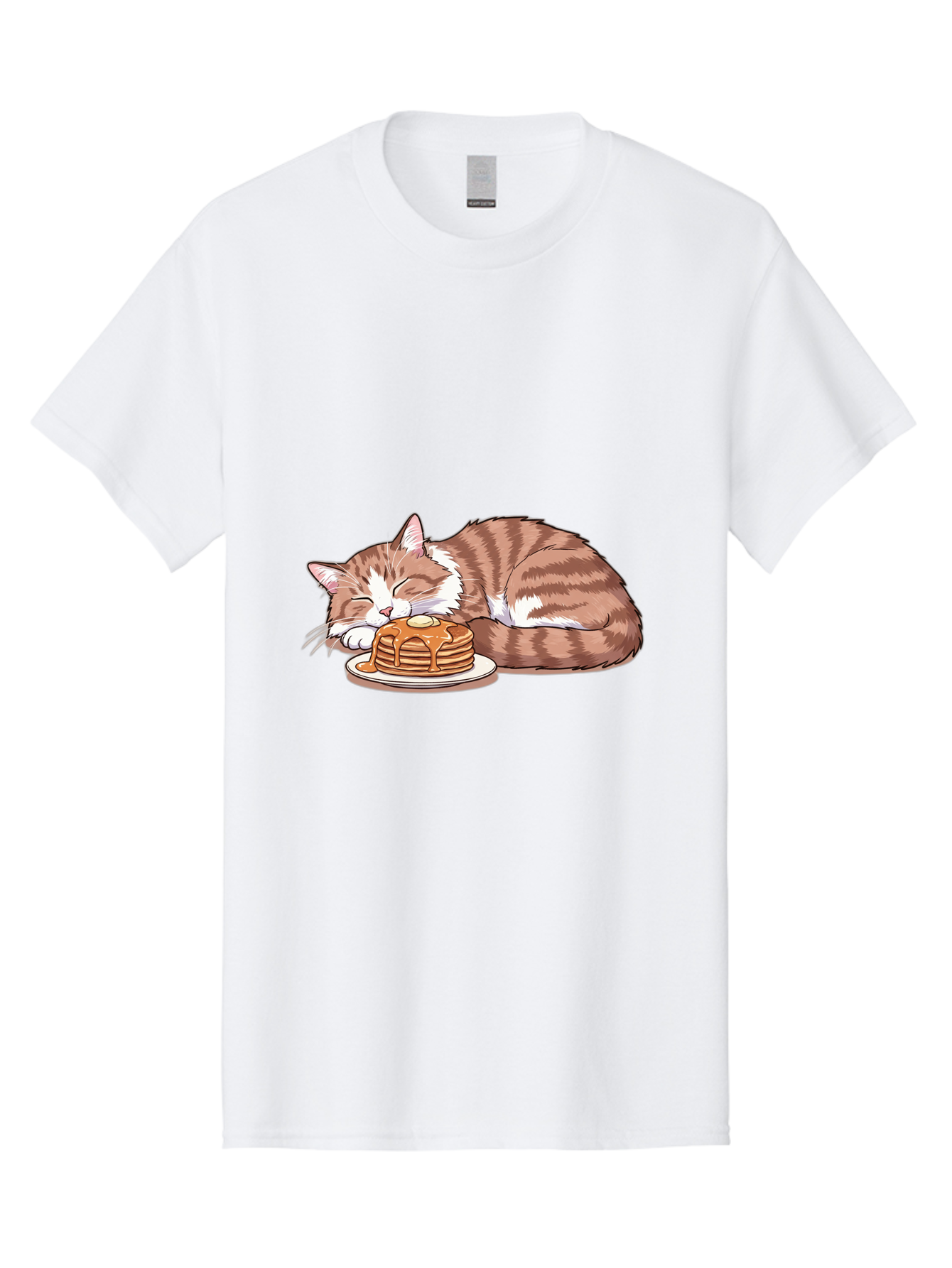 Cat-Sleeping-On-Pancakes-2 Men'S Graphic Tee, 100% Cotton, Comfortable Casual Summer Wear, Machine Washable, Vintage Camera, Old Camera, Antique Camera, Black Camera, Classic Photography, Photography Equipment, Nostalgic Device, Film Camera, Bak221