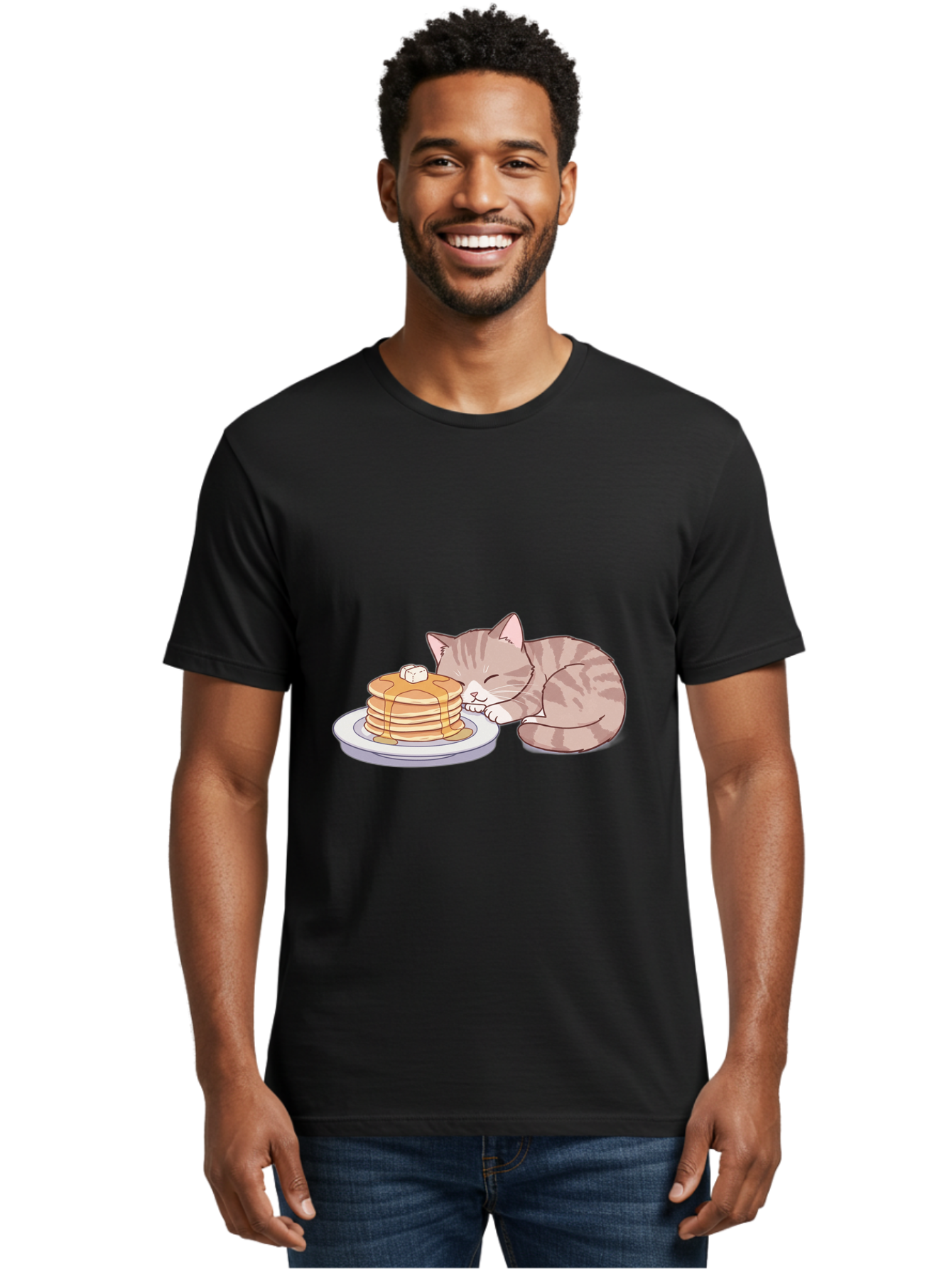 Cat-Sleeping-On-Pancakes Men'S Graphic Tee, 100% Cotton, Comfortable Casual Summer Wear, Machine Washable, Vintage Camera, Old Camera, Antique Camera, Black Camera, Classic Photography, Photography Equipment, Nostalgic Device, Film Camera, Bak222