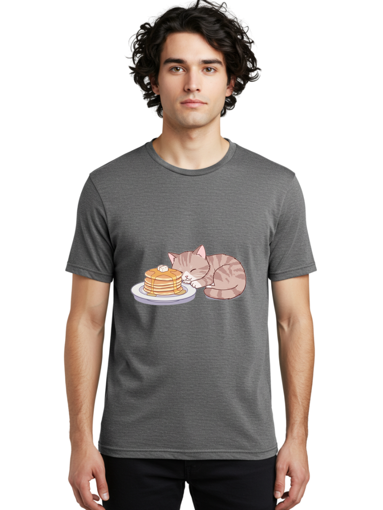 Cat-Sleeping-On-Pancakes Men'S Graphic Tee, 100% Cotton, Comfortable Casual Summer Wear, Machine Washable, Vintage Camera, Old Camera, Antique Camera, Black Camera, Classic Photography, Photography Equipment, Nostalgic Device, Film Camera, Bak222