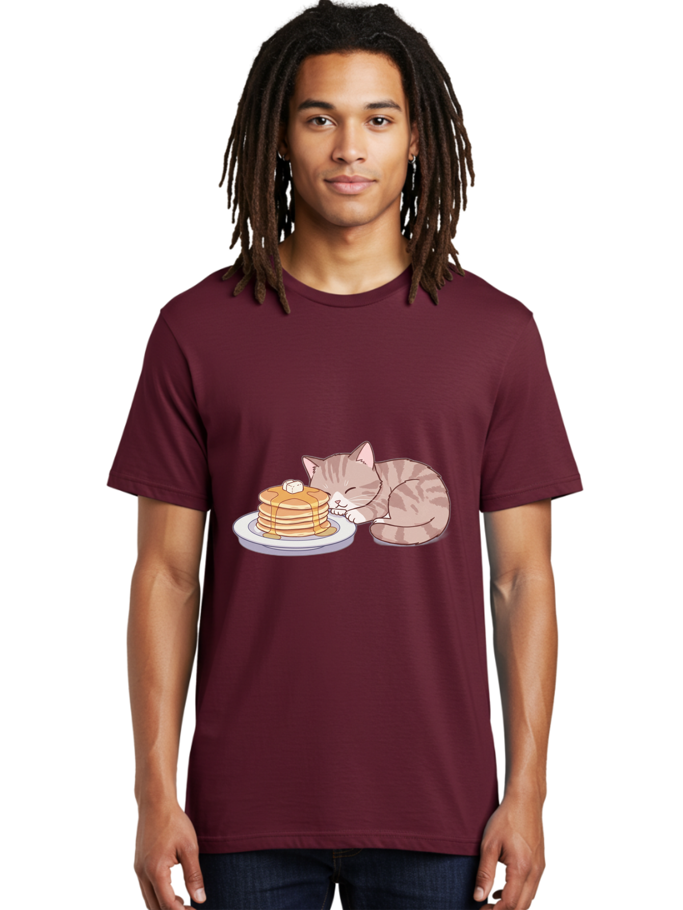 Cat-Sleeping-On-Pancakes Men'S Graphic Tee, 100% Cotton, Comfortable Casual Summer Wear, Machine Washable, Vintage Camera, Old Camera, Antique Camera, Black Camera, Classic Photography, Photography Equipment, Nostalgic Device, Film Camera, Bak222