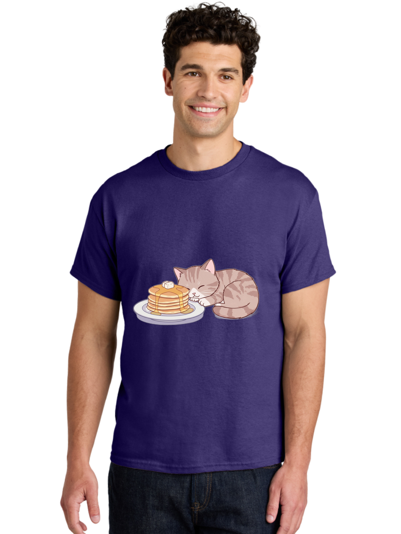 Cat-Sleeping-On-Pancakes Men'S Graphic Tee, 100% Cotton, Comfortable Casual Summer Wear, Machine Washable, Vintage Camera, Old Camera, Antique Camera, Black Camera, Classic Photography, Photography Equipment, Nostalgic Device, Film Camera, Bak222