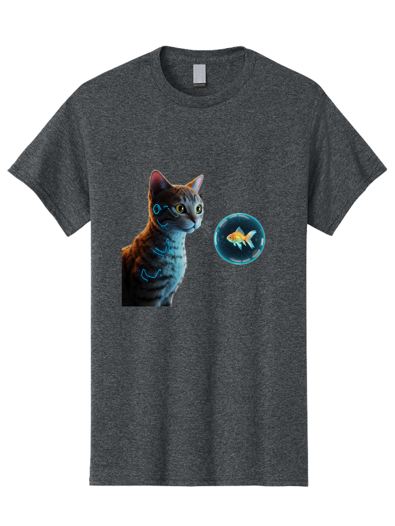 Cat-With-Fishbowl Men'S Graphic Tee, 100% Cotton, Comfortable Casual Summer Wear, Machine Washable, Vintage Camera, Old Camera, Antique Camera, Black Camera, Classic Photography, Photography Equipment, Nostalgic Device, Film Camera, Camera Art Bak223