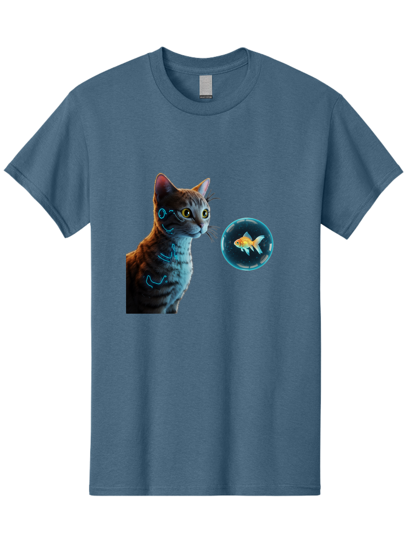 Cat-With-Fishbowl Men'S Graphic Tee, 100% Cotton, Comfortable Casual Summer Wear, Machine Washable, Vintage Camera, Old Camera, Antique Camera, Black Camera, Classic Photography, Photography Equipment, Nostalgic Device, Film Camera, Camera Art Bak223