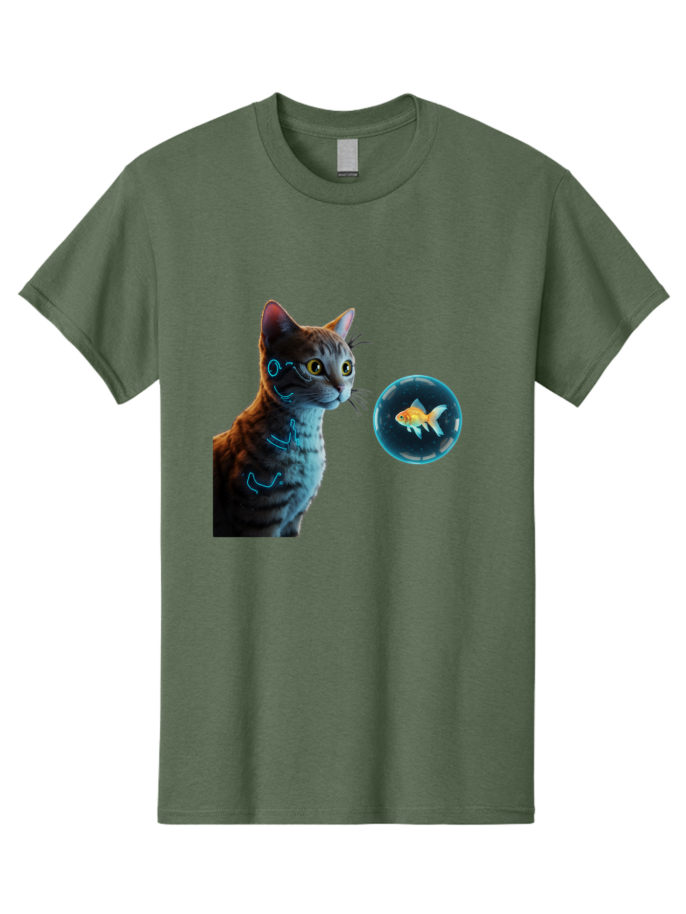 Cat-With-Fishbowl Men'S Graphic Tee, 100% Cotton, Comfortable Casual Summer Wear, Machine Washable, Vintage Camera, Old Camera, Antique Camera, Black Camera, Classic Photography, Photography Equipment, Nostalgic Device, Film Camera, Camera Art Bak223