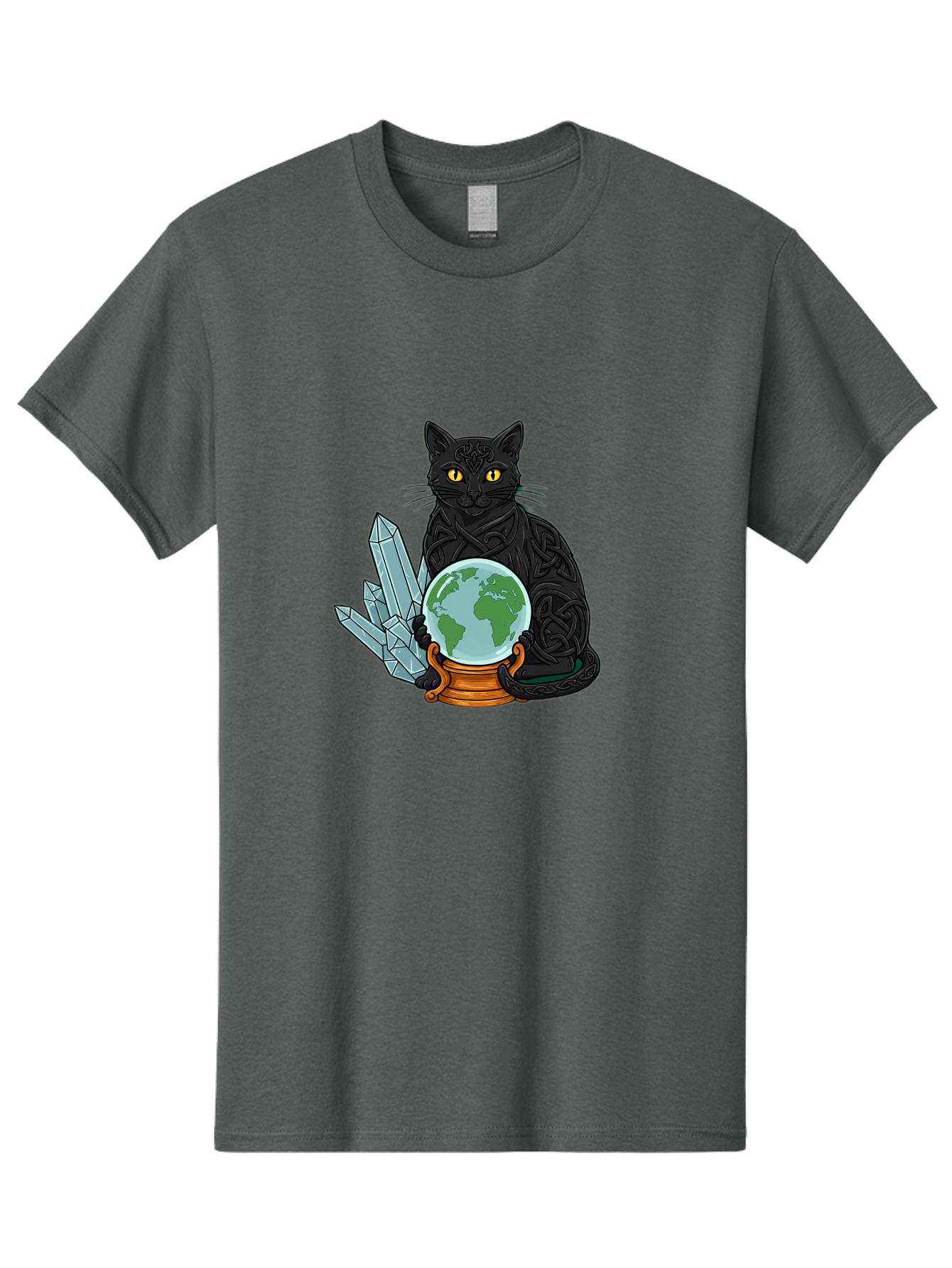 Celtic-Cat-With-Globe Men'S Graphic Tee, 100% Cotton, Comfortable Casual Summer Wear, Machine Washable, Vintage Camera, Old Camera, Antique Camera, Black Camera, Classic Photography, Photography Equipment, Nostalgic Device, Film Camera, Bak225