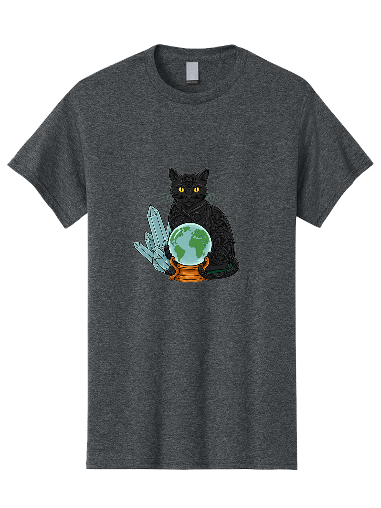 Celtic-Cat-With-Globe Men'S Graphic Tee, 100% Cotton, Comfortable Casual Summer Wear, Machine Washable, Vintage Camera, Old Camera, Antique Camera, Black Camera, Classic Photography, Photography Equipment, Nostalgic Device, Film Camera, Bak225