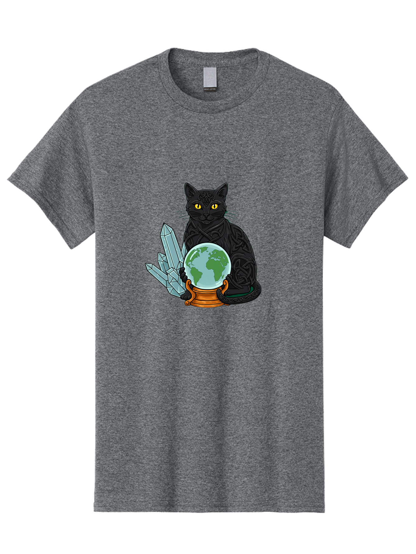Celtic-Cat-With-Globe Men'S Graphic Tee, 100% Cotton, Comfortable Casual Summer Wear, Machine Washable, Vintage Camera, Old Camera, Antique Camera, Black Camera, Classic Photography, Photography Equipment, Nostalgic Device, Film Camera, Bak225
