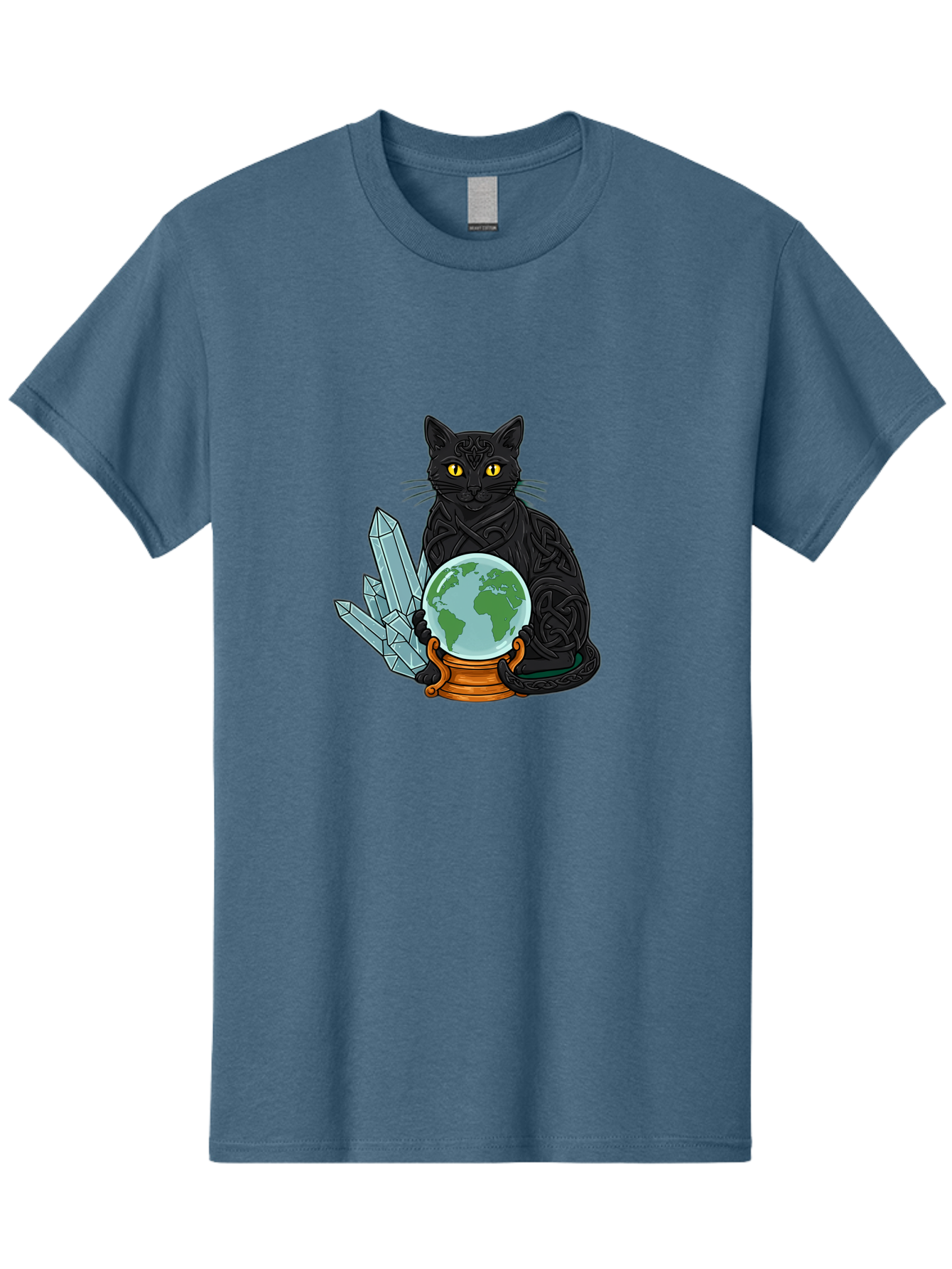 Celtic-Cat-With-Globe Men'S Graphic Tee, 100% Cotton, Comfortable Casual Summer Wear, Machine Washable, Vintage Camera, Old Camera, Antique Camera, Black Camera, Classic Photography, Photography Equipment, Nostalgic Device, Film Camera, Bak225