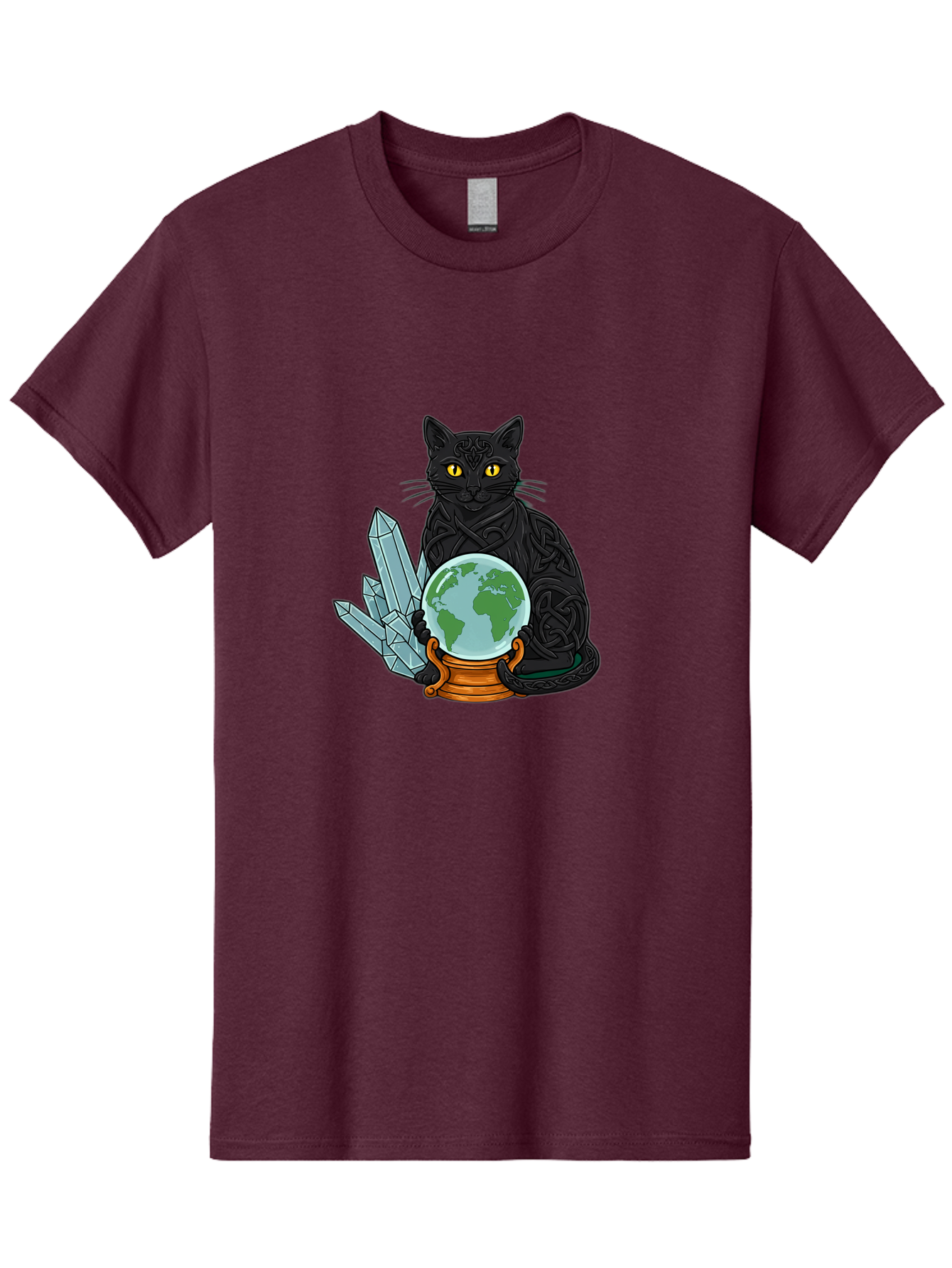 Celtic-Cat-With-Globe Men'S Graphic Tee, 100% Cotton, Comfortable Casual Summer Wear, Machine Washable, Vintage Camera, Old Camera, Antique Camera, Black Camera, Classic Photography, Photography Equipment, Nostalgic Device, Film Camera, Bak225